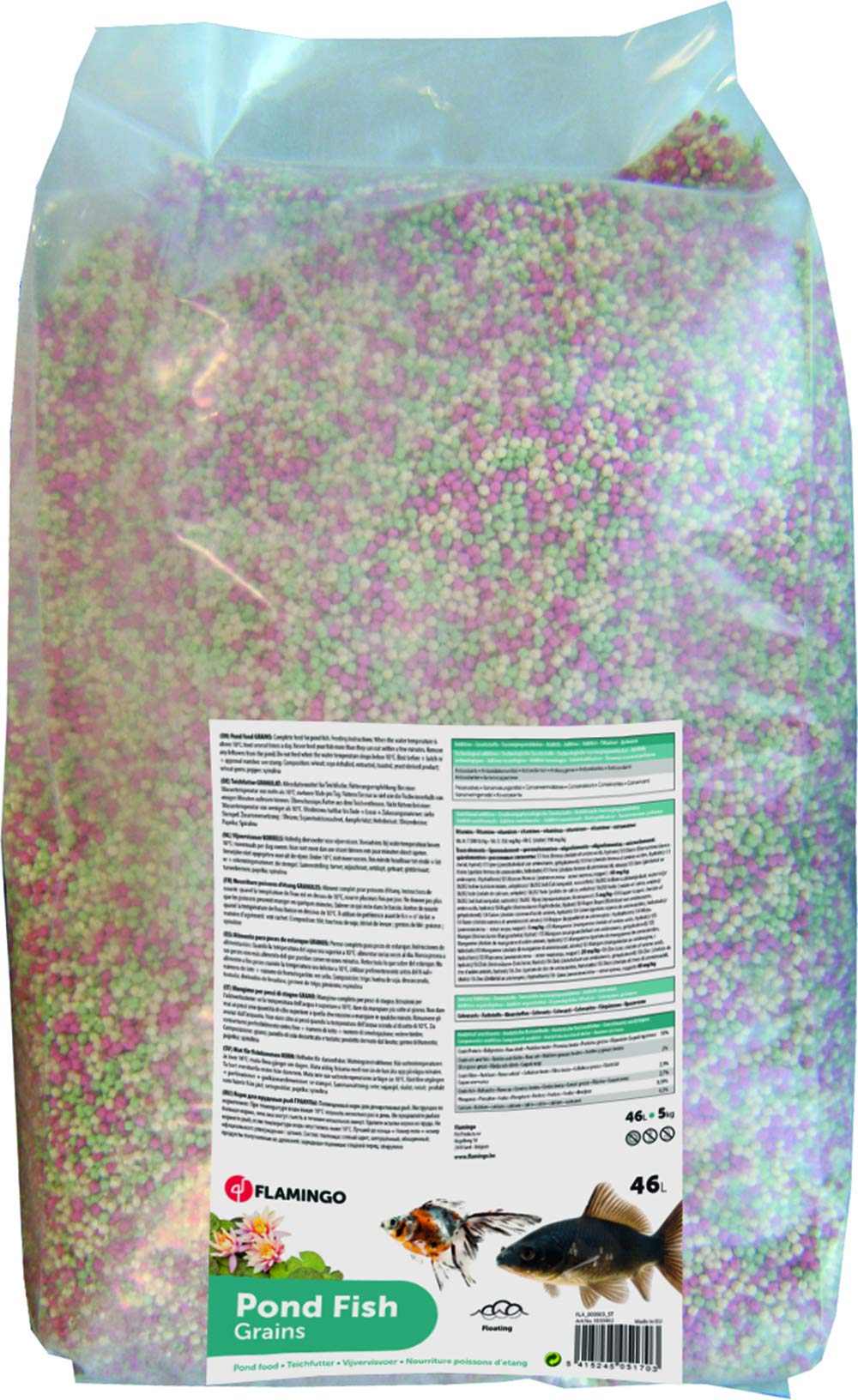 F ALIMENTO Estanque GRÁNULOS - 46 L / 5 KG 600094