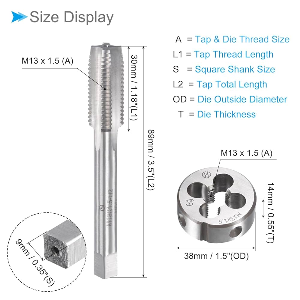 Amazon.co.jp: CoCud タップアンドダイセット M13 x 1.5スレッド