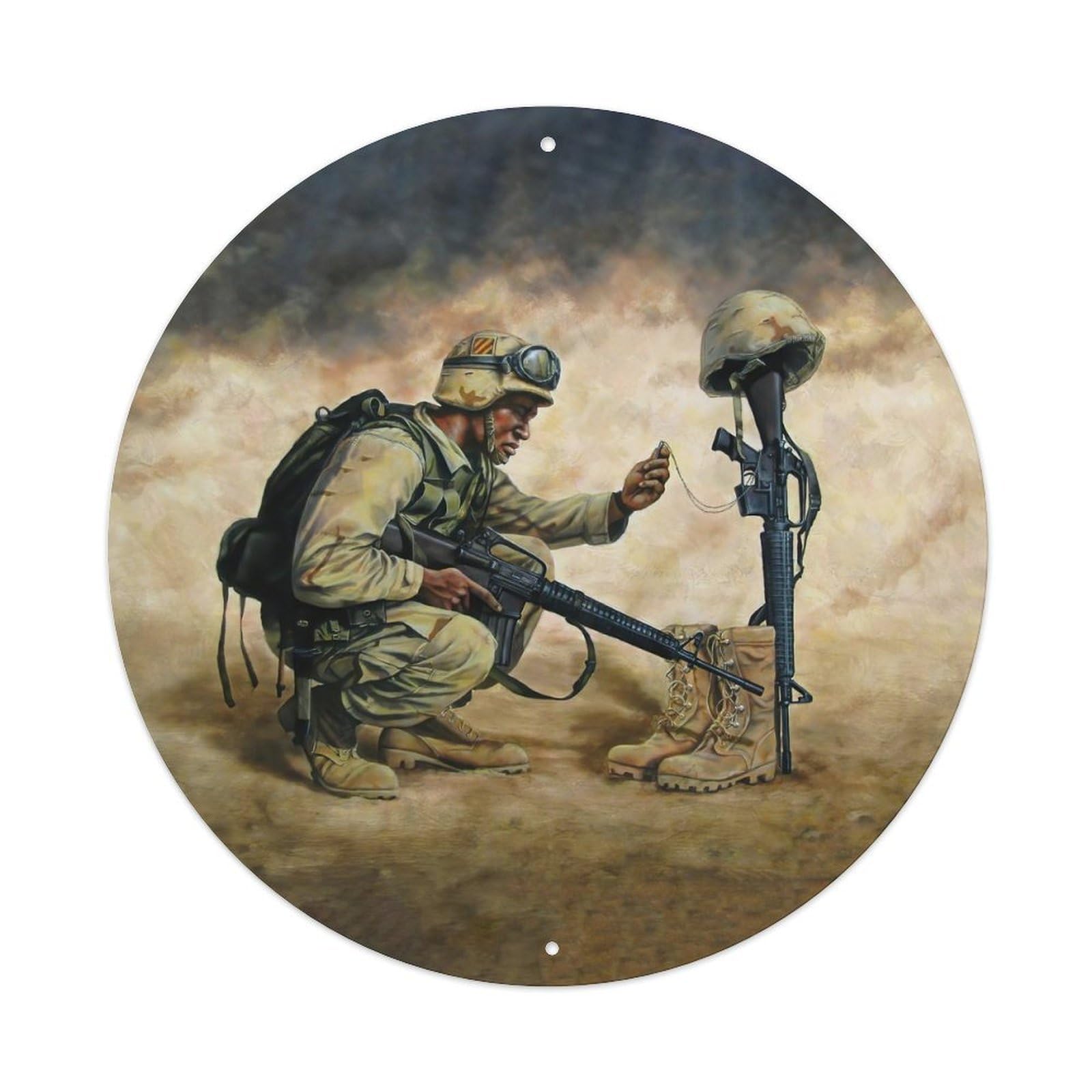 Patriotism Soldiers Anti-war Propaganda Love Peace Metal Tin Sign