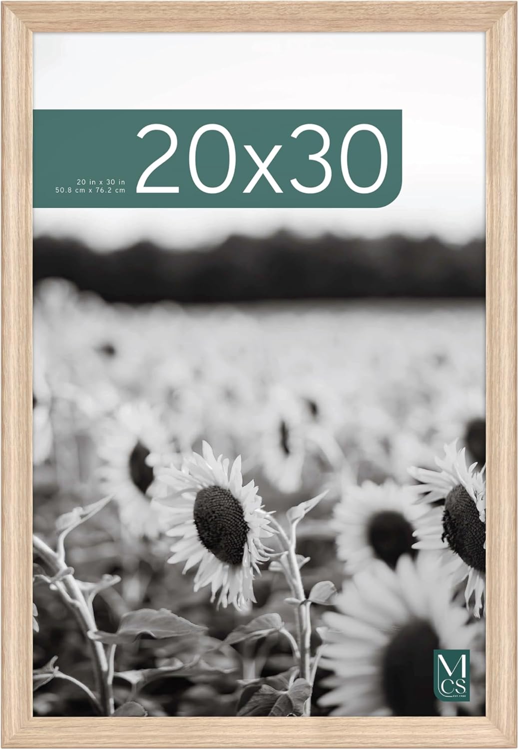 MCS Studio Gallery Classic 20x30 Poster Frame Natural Woodgrain, Vertical & Horizontal Wall Hanging Large Picture Frame for Photos, Posters & Art Prints (1-Pack) Natural Woodgrain 20X30 - Classic 1-Pack