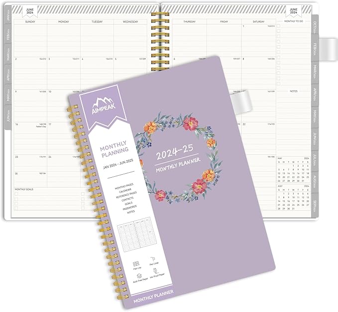 Monthly Planner 20242025, Monthly Calendar Planner, 18Month Planner 2025 Monthly Calendar Planners And Organizers Storage