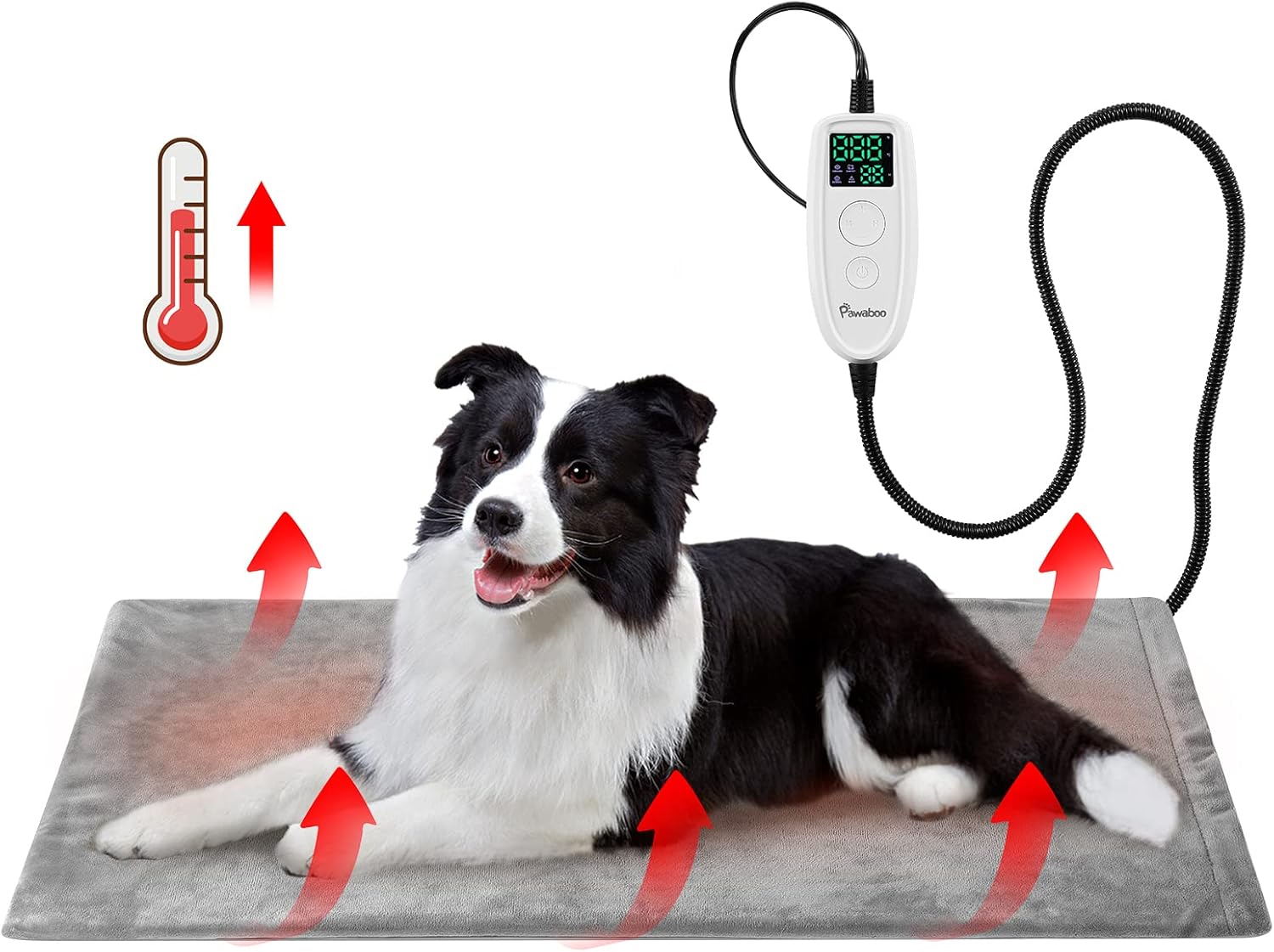 Pawaboo Pet Heating Pad, Heated Pet Bed for Dog Cat