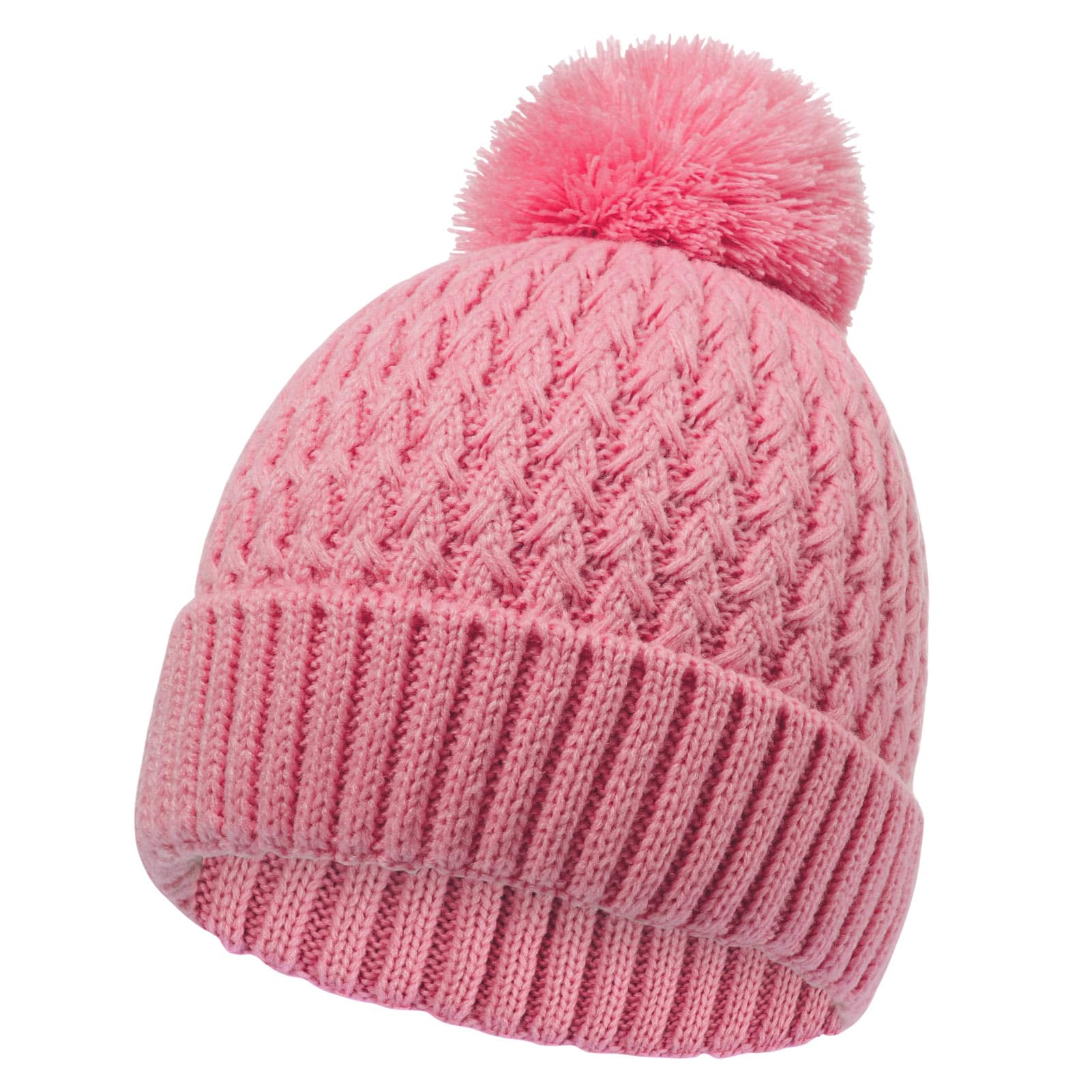 Winter Hat for Kids Children, Girls Beanie with Pom Pom, Girls Accessories Knit Beanies Cap Age 7-12