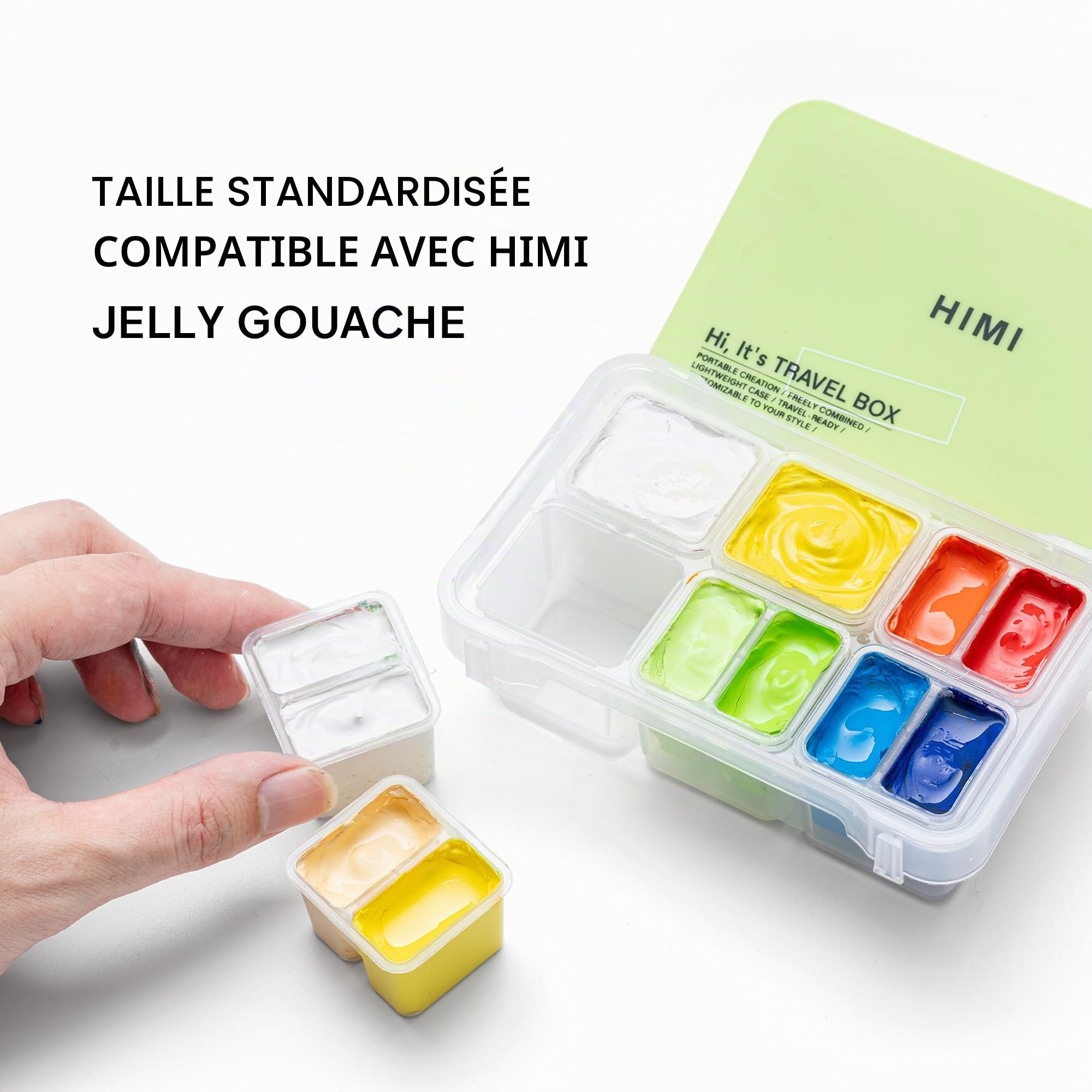HIMI Boîte de voyage de peinture portable pour artistes, étudiants, adultes