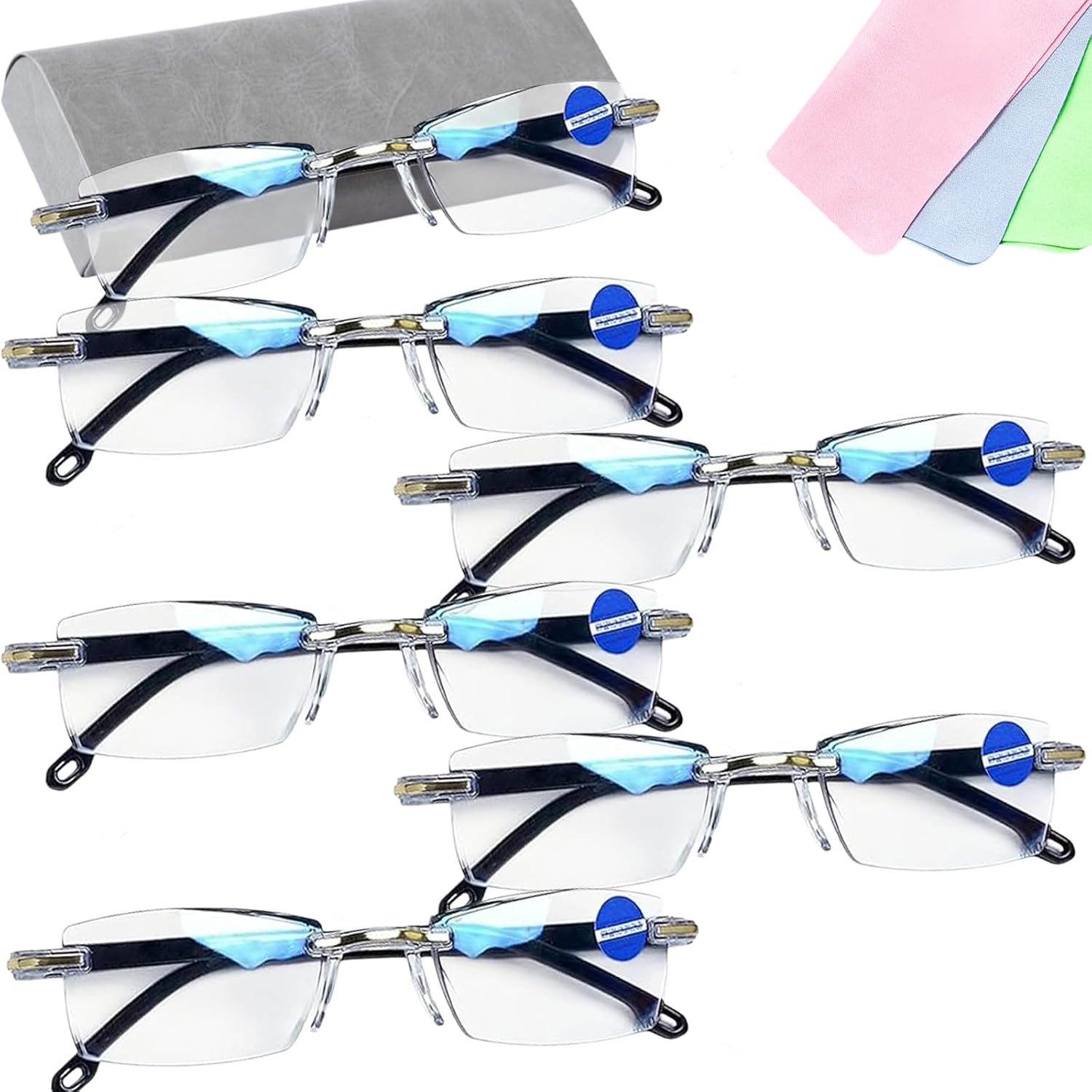 Upgraded Blue Self Adjusting Glasses Far And Near For Women & Men, Auto Intelligent Dual Focus Eye Glasses