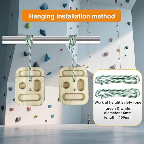 Miniatura 5 de Tabla de escalada en roca para entrenamiento de escalada como diapasón de escalada con jarras, pendientes y bordes, bolsillos como estación de