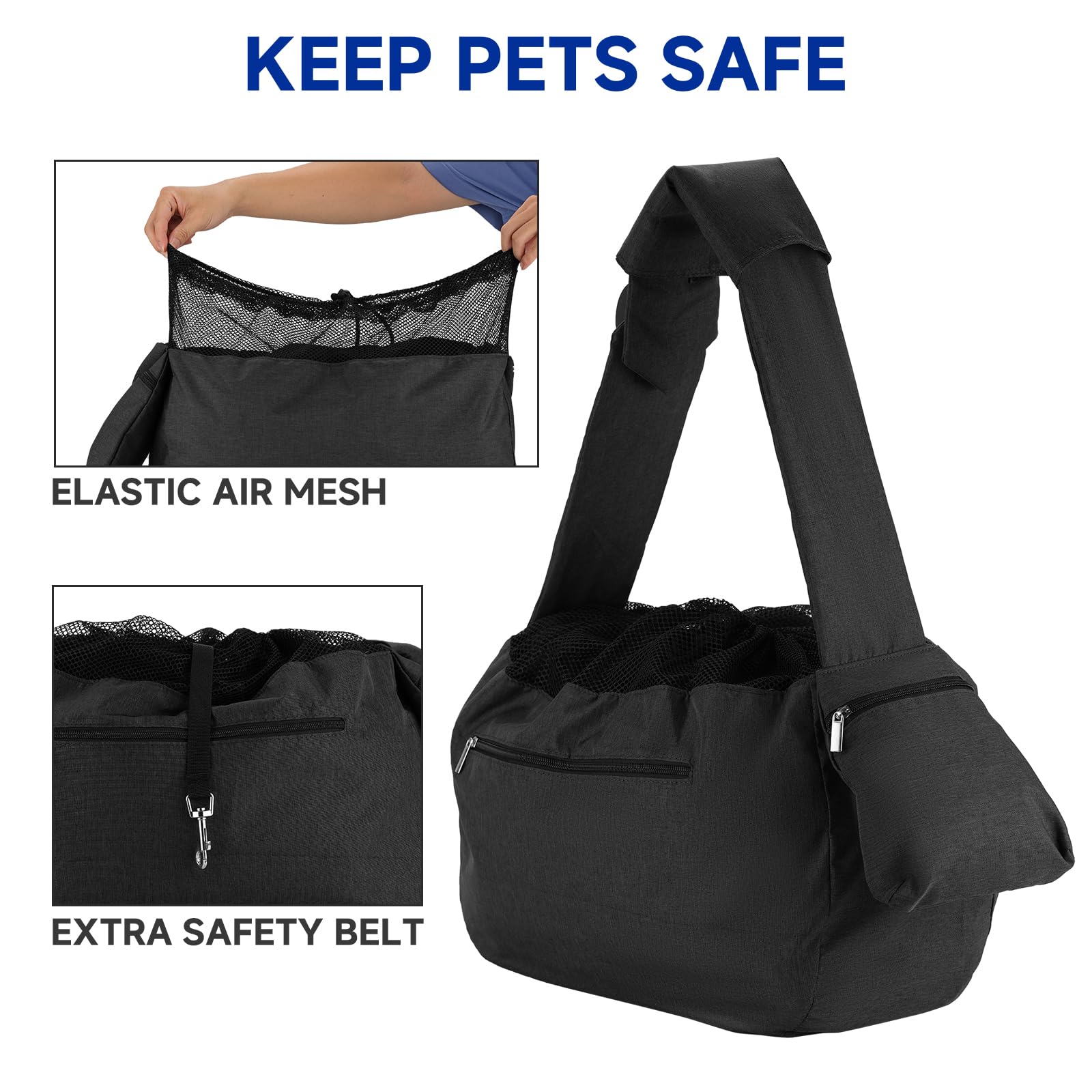 Bolsa para perros ISFORU grande para perros y gatos pequeños, capacidad de carga de hasta 10 kg, cómoda, ajustable, perfecta para pasear, actividades al aire libre y excursiones de fin de semana