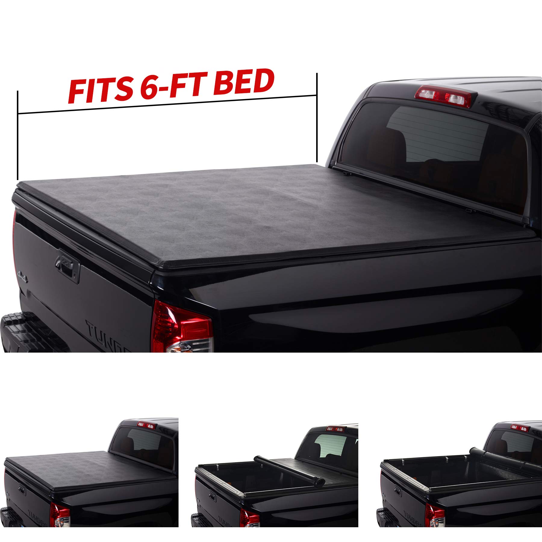 Buy North Mountain Soft Roll Up Truck Tonneau Cover for Ford Ranger 6ft