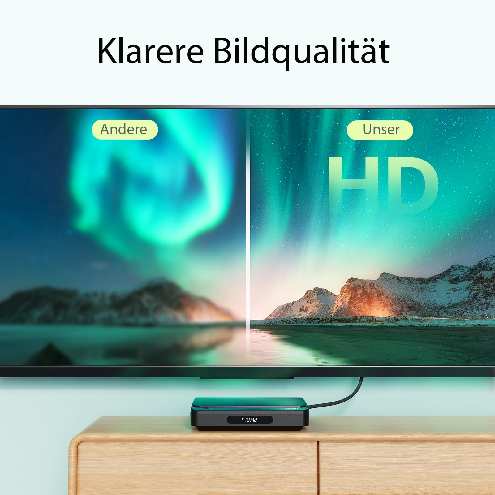 Mini DVD Player für TV mit HDMI-Kabel – HD Upscaling, regionsfrei, Speicherfunktion, HDMI-Sync, kompatibel mit verschiedenen Disc-Formaten (kein Blu-Ray)