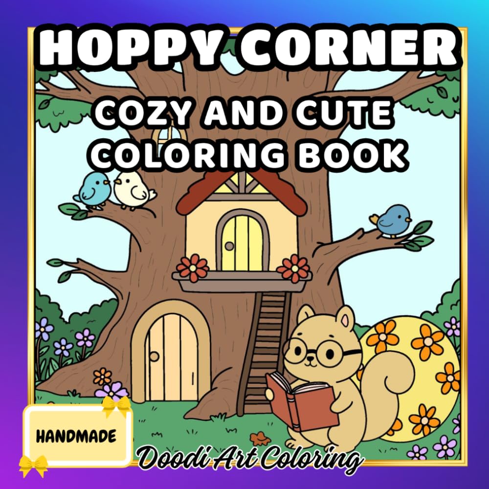 Hoppy Corner: Cozy & Cute Easter Coloring Book