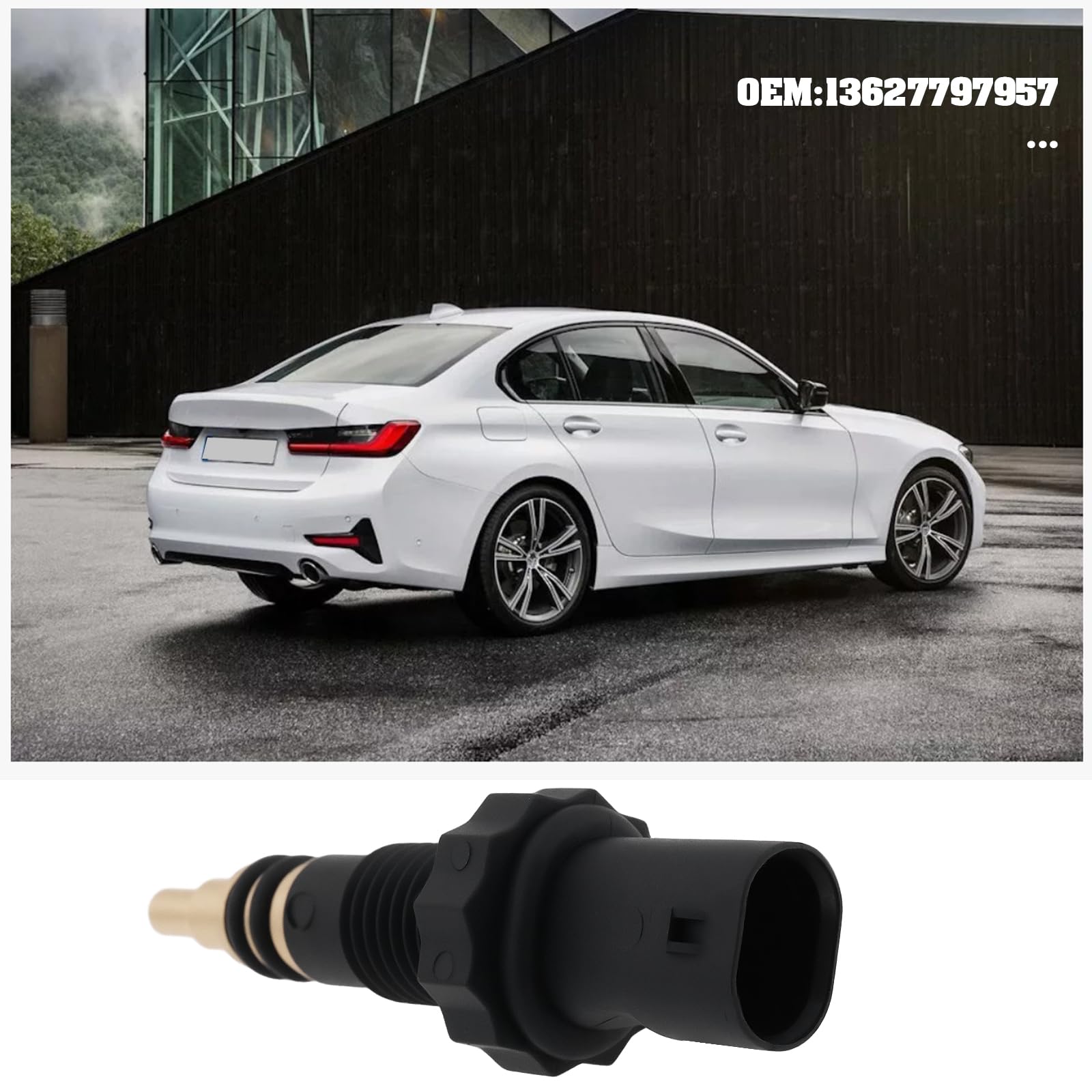 Sensore Di Temperatura Per Autoveicoli Sensore Di Temperatura Del Carburante 13627797957 Compatibile Con BMW Serie 3 2004-2019