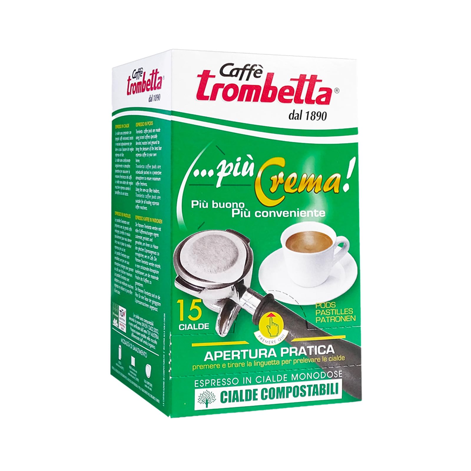 CAFFÉ TROMBETTA DAL 1890 ESE Più Crema 15 Cialde - Foto 2 di 13