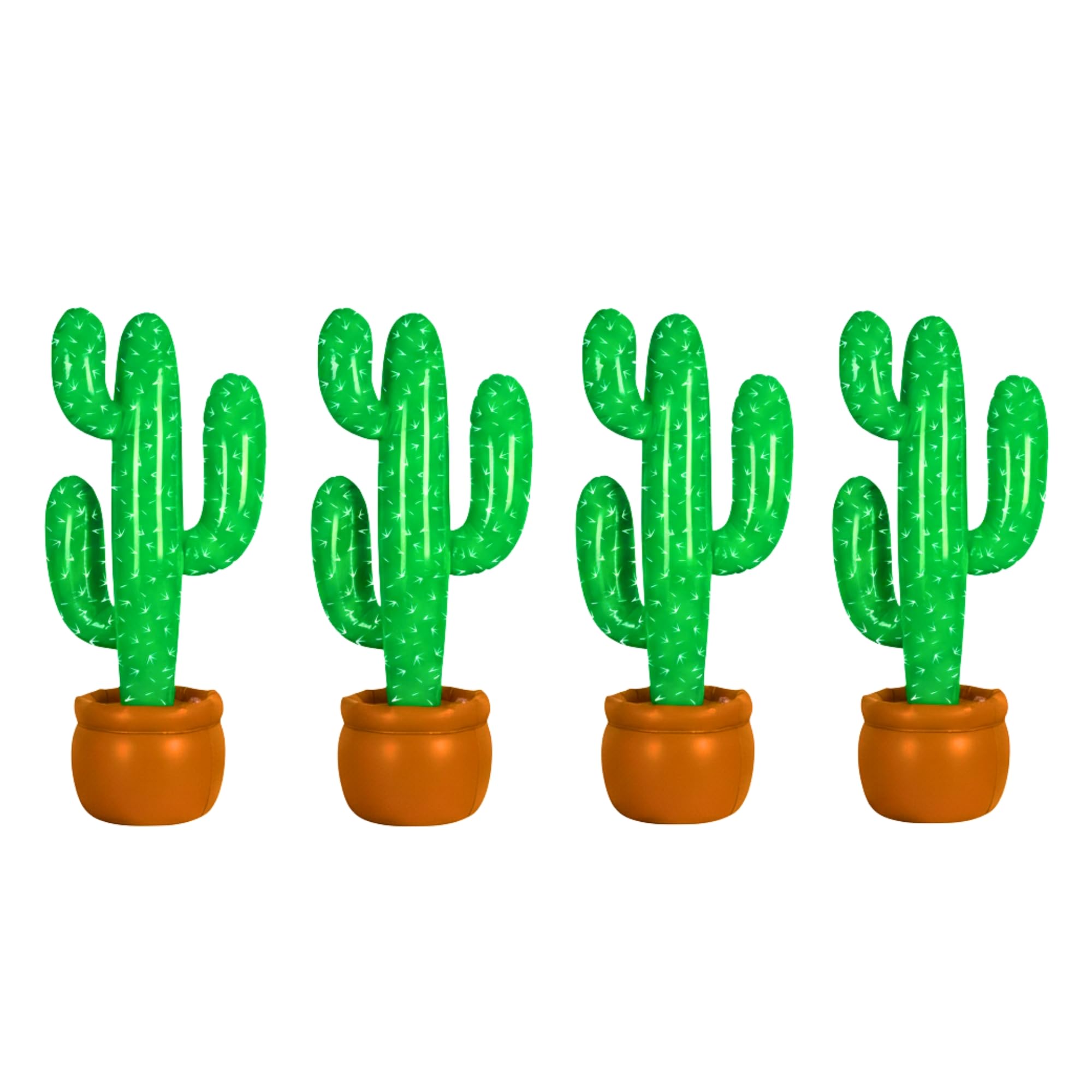 4 Pcs Large 86 cm Inflatable Cactus Party Decorations for Kids and Adults, Blow Up Wild West Cowboy Mexican Hawaiian Beach Fiesta Props for Fancy Dress, Themed Parties and Event Décor