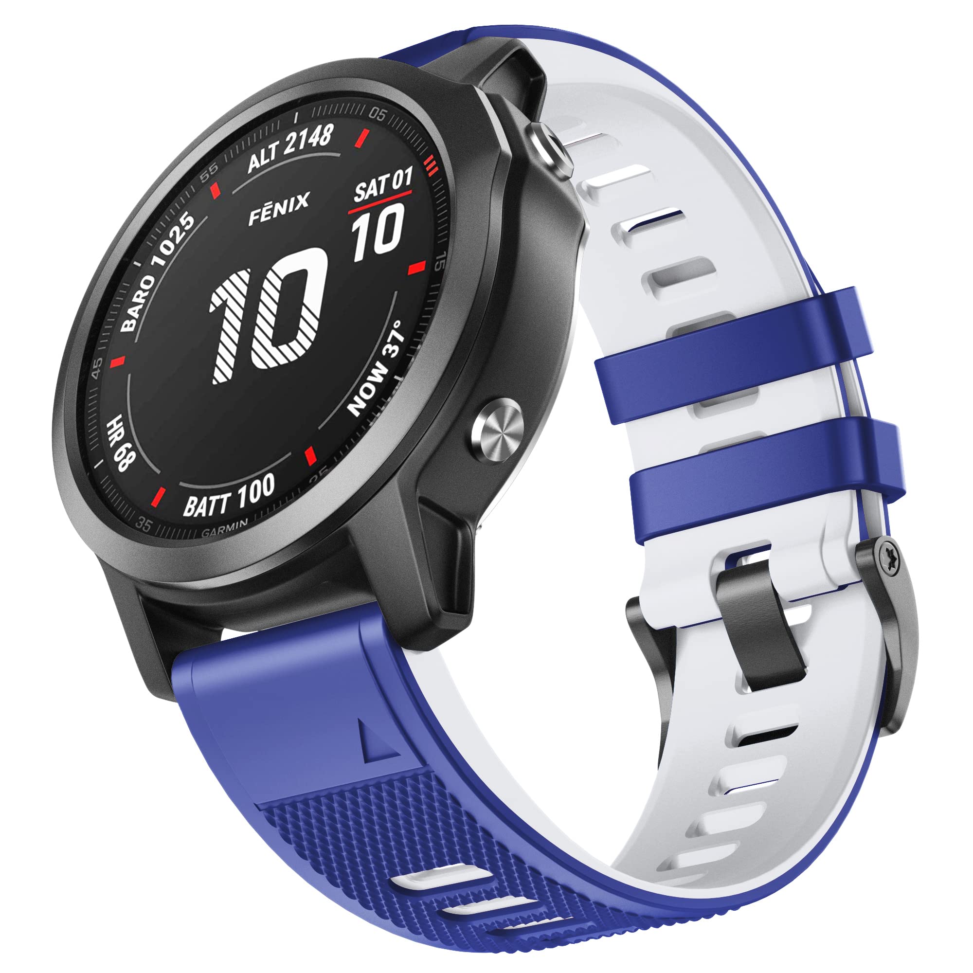 NotoCity for Fenix 6 Band 22mm Width Soft Silicone Watch Bands for Fenix 7/5/5 Plus/6 Solor/6 Pro/Forerunner 935/Forerunner 945 955/Approach S60/Quatix 5/Epix