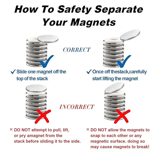 Miniatura 5 de Imanes redondos delgados de disco de 0.394 x 0.039 in - Adhesivo magnético para manualidades, álbumes de recortes, 3/8x1/32, discos magnéticos finos