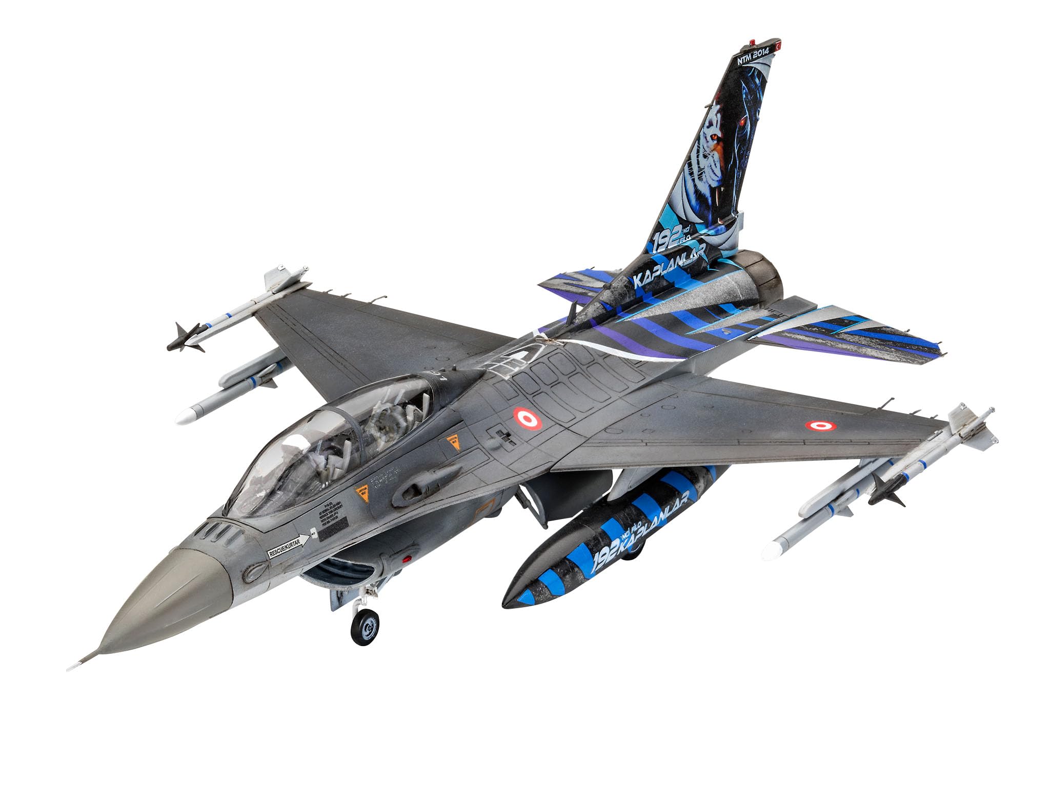 Revell-F-16D Tigermeet 2014, 1:72, 21,3 cm Maquette Avion, 03844, Multicolore