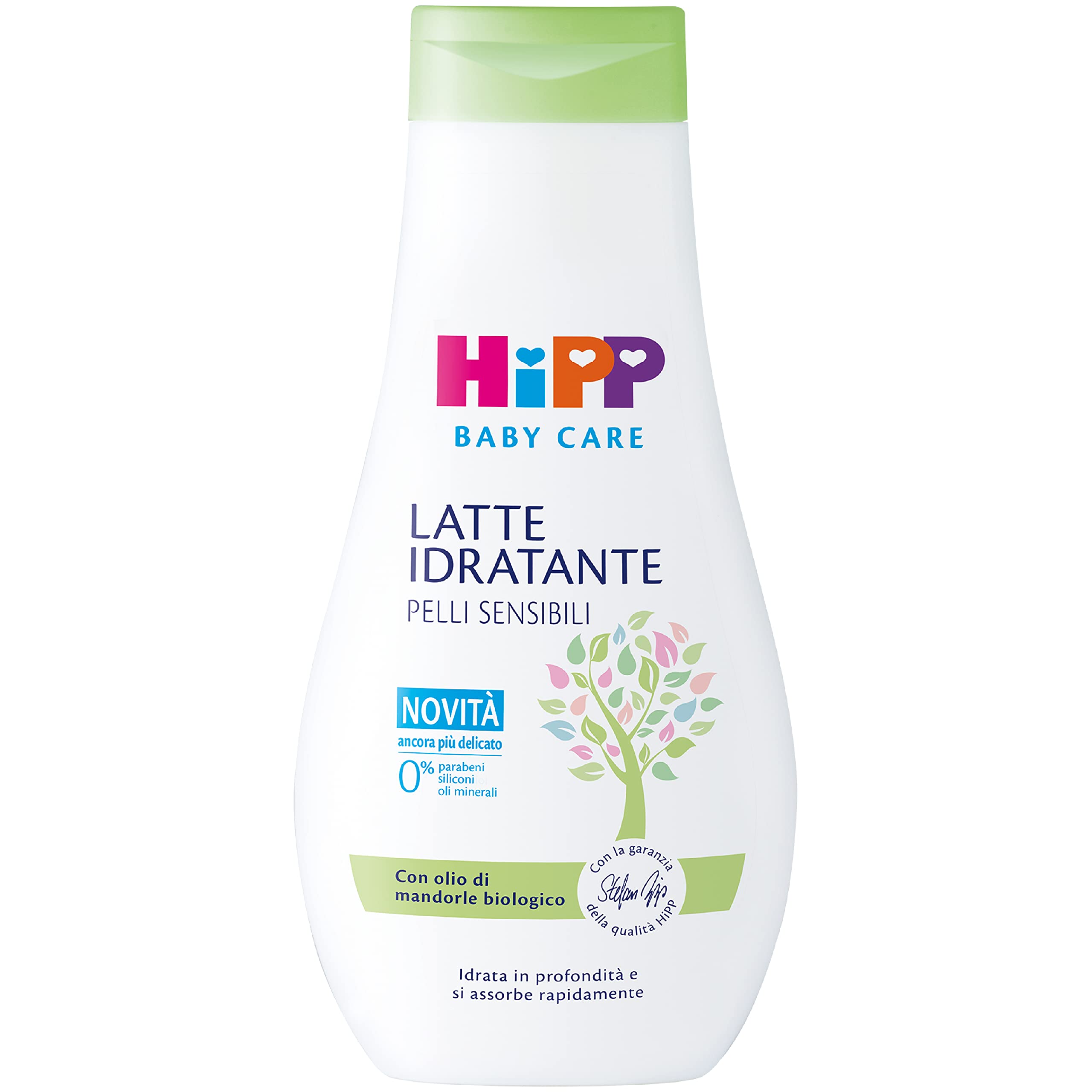 HiPP Baby Care - Nawilżanie mleka dla niemowląt i dzieci, głęboko nawilża, dla skóry wrażliwej, neutralne pH z olejem migdałowym i masłem shea, 6 butelek po 350 ml