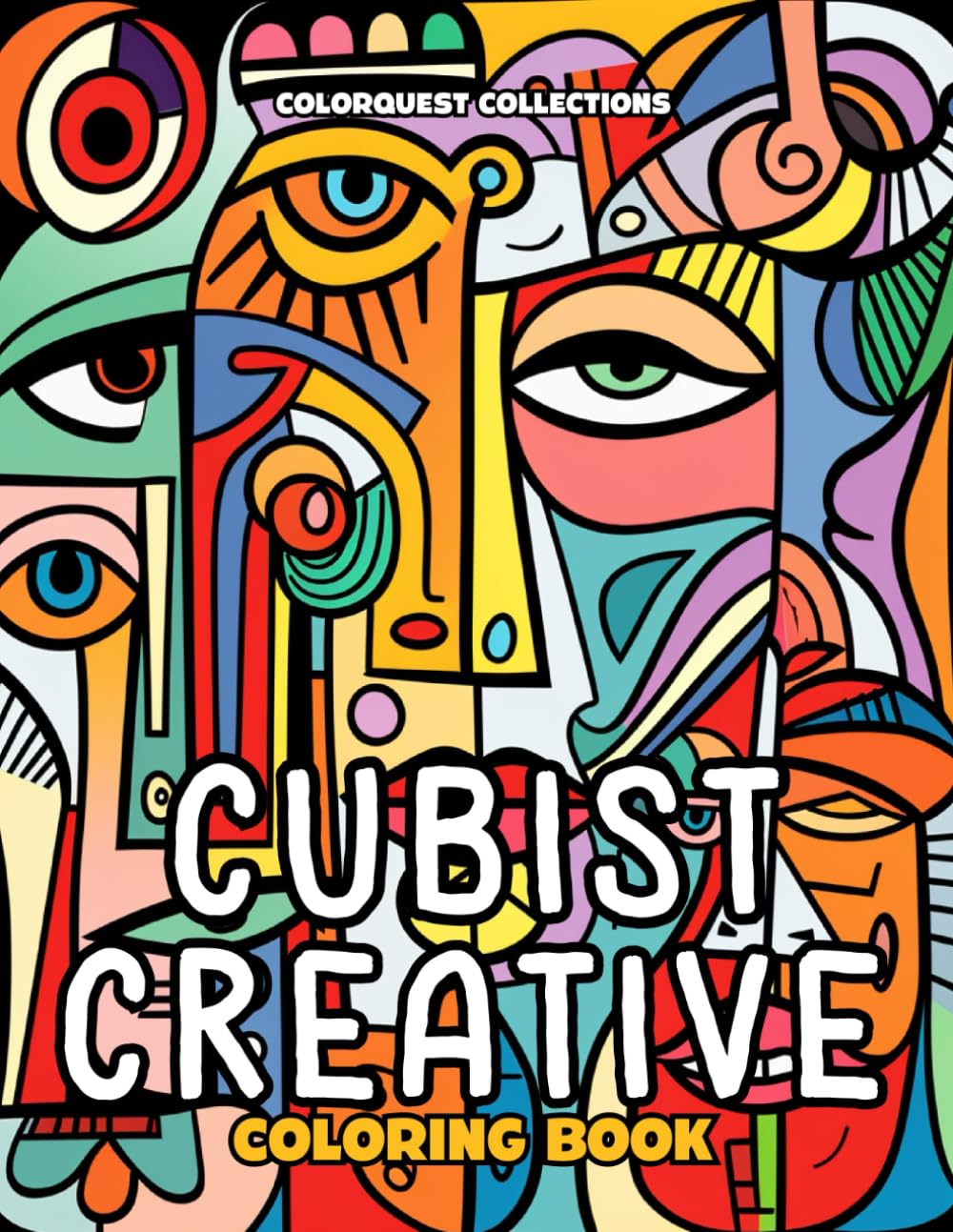 Cubist Creative: Picasso Faces Coloring Book for Stress Relief & Artistic Creativity (Picasso-Inspired Coloring Books)