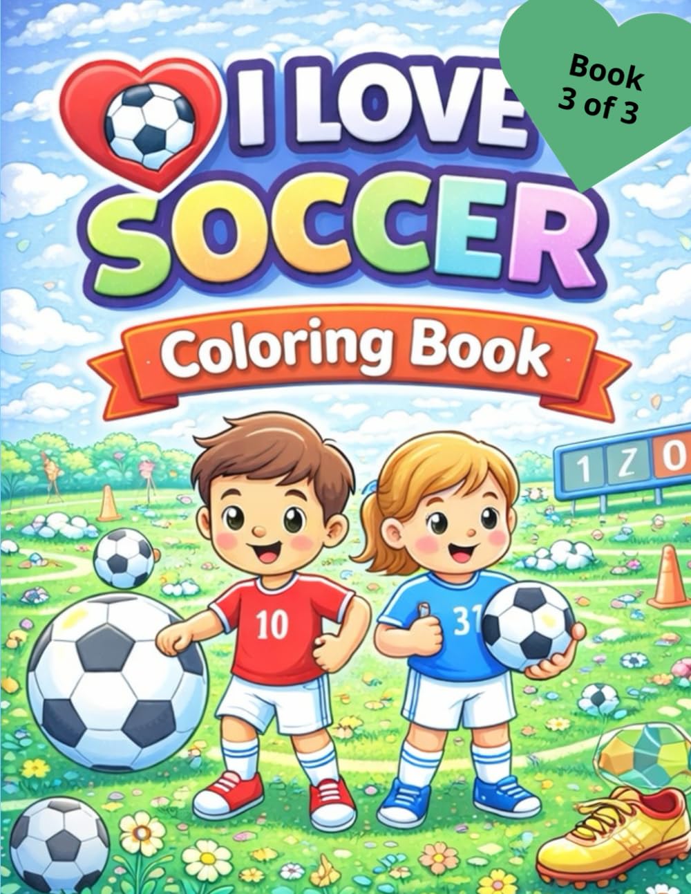 I Love Soccer Coloring Book (Book 3 of 3)