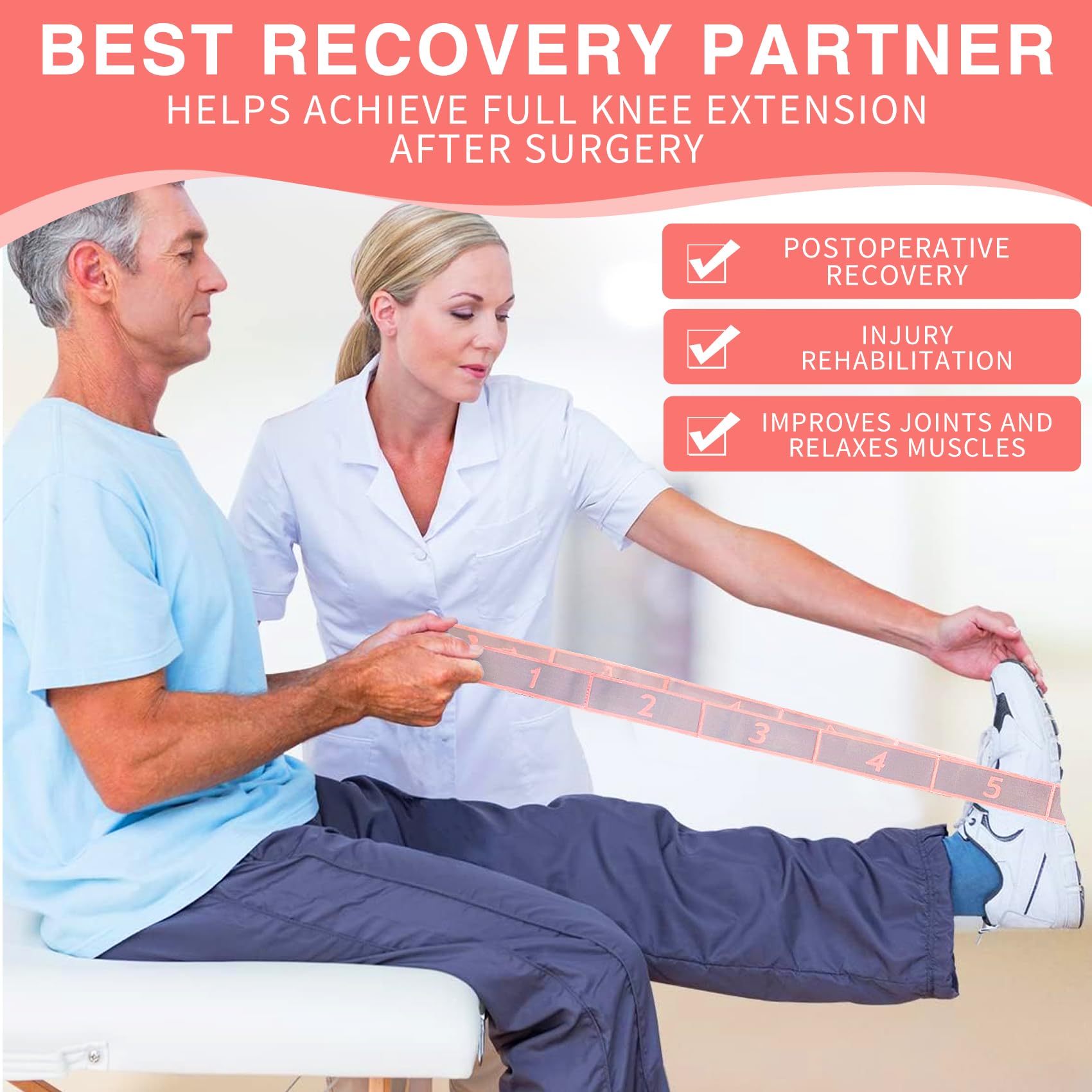 TAVIEW Sangle de Yoga pour étirement - Bande élastique avec 12 Boucles - Multi-Grip - Pilates Hamstring Stretch - Appareil de physiothérapie pour Une Meilleure flexibilité