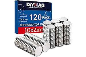DIYMAG 10mm Cylinder Neodymium Office Magnets for Whiteboards, Fridges, and More