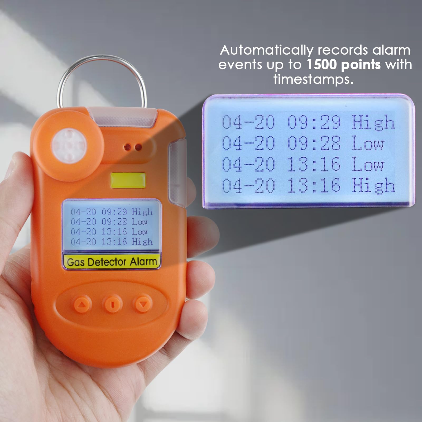CHNADKS digitale H2S-monitor met geluids-, licht- en trillingsalarmen, USB- oplaadbaar, clip-on H2S-detector, 0-100ppm CHNADKS digitale H2S-monitor met geluids-, licht- en trillingsalarmen, USB- oplaadbaar, clip-on H2S-detector, 0-100ppm