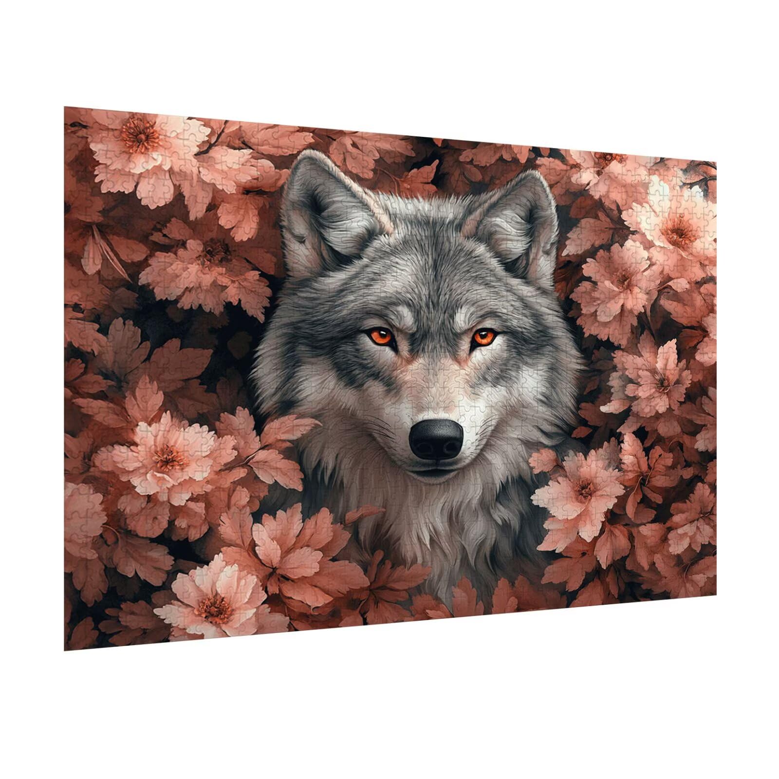 Puzzle 3000 sztuk Wilk Trudne Drewniane Puzzle n-398 | Niemożliwe wyzwanie, inteligentna gra zręcznościowa, gry logiczne dla całej rodziny, pomysł na prezent, roślina