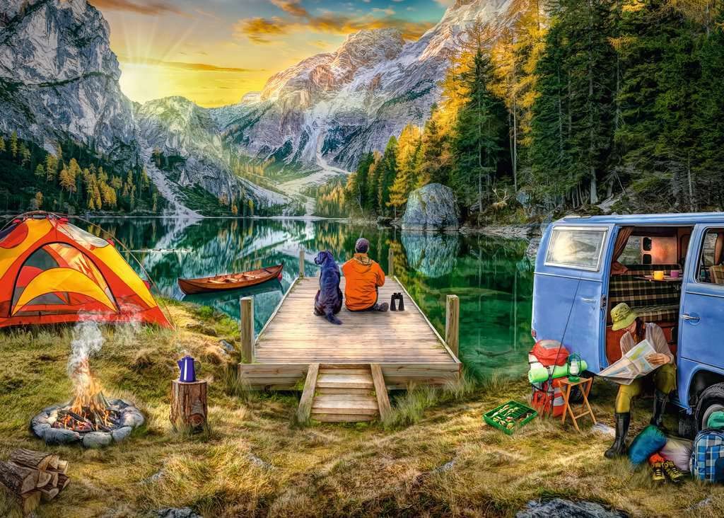 Bluebird Puzzle 'Familiencamping' – 1000 Teile, 69x47,8 Cm, Kunst Von Aimee Stewart