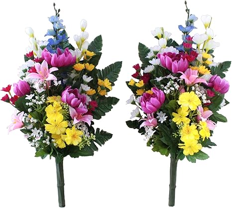 Amazon 山久 造花 仏花 デルフィニウムと菊の花束一対 1107 0594 Ct触媒 シルクフラワー お彼岸 お盆 お仏壇 お墓 花 お供え 造花 オンライン通販 Amazon 山久 造花 仏花 デルフィニウムと菊の花束一対 1107 0594 Ct触媒 シルクフラワー お彼岸 お盆 お仏壇 お墓 花 お供え 造花 オンライン通販
