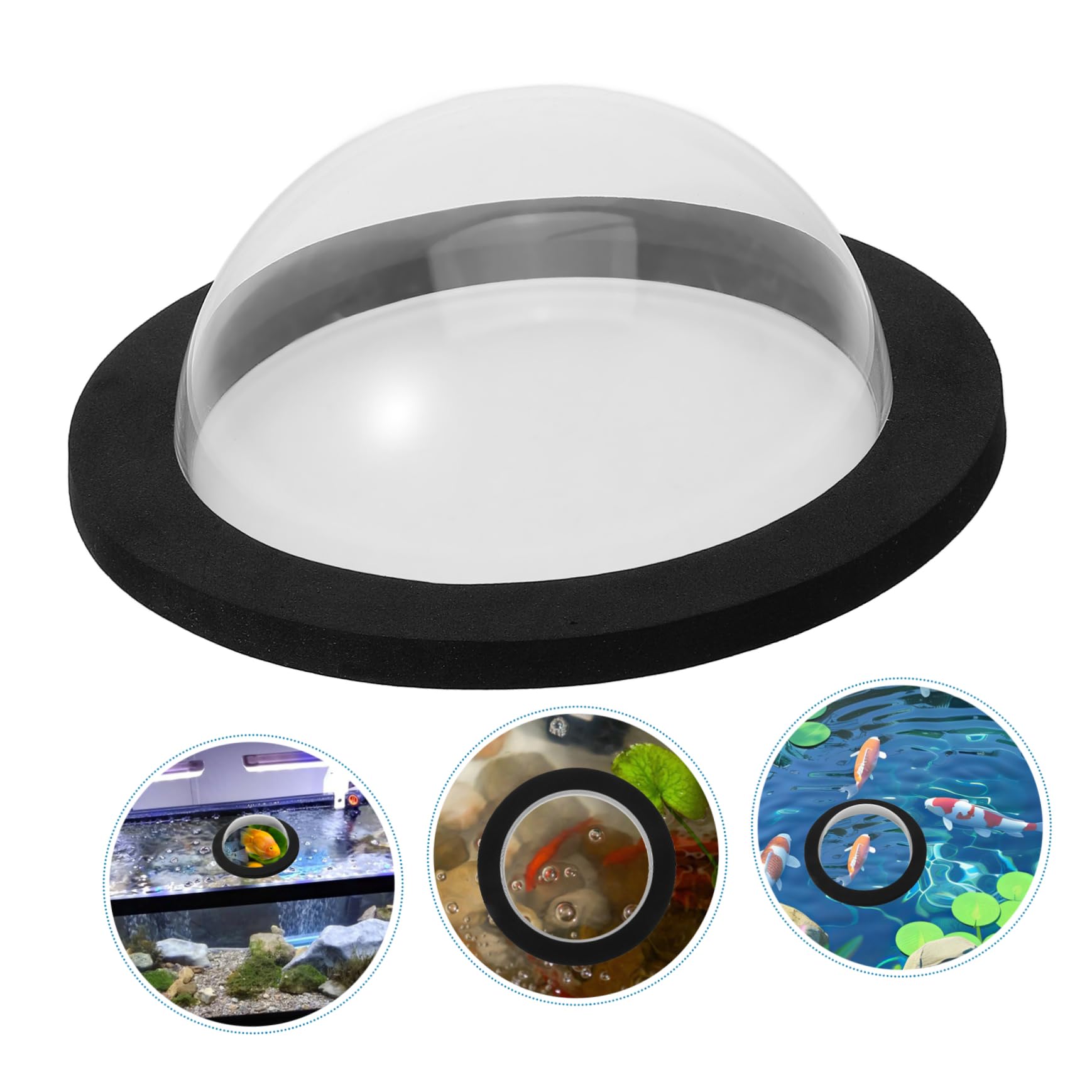 BESPORTBLE 4 Pezzi Copertura Galleggiante Per Laghetto Portabolle Galleggianti Carri Armati Cestini Pianta Galleggiante Arredamento Fontane All'aperto Piante Acquatiche Vive Acrilico Black