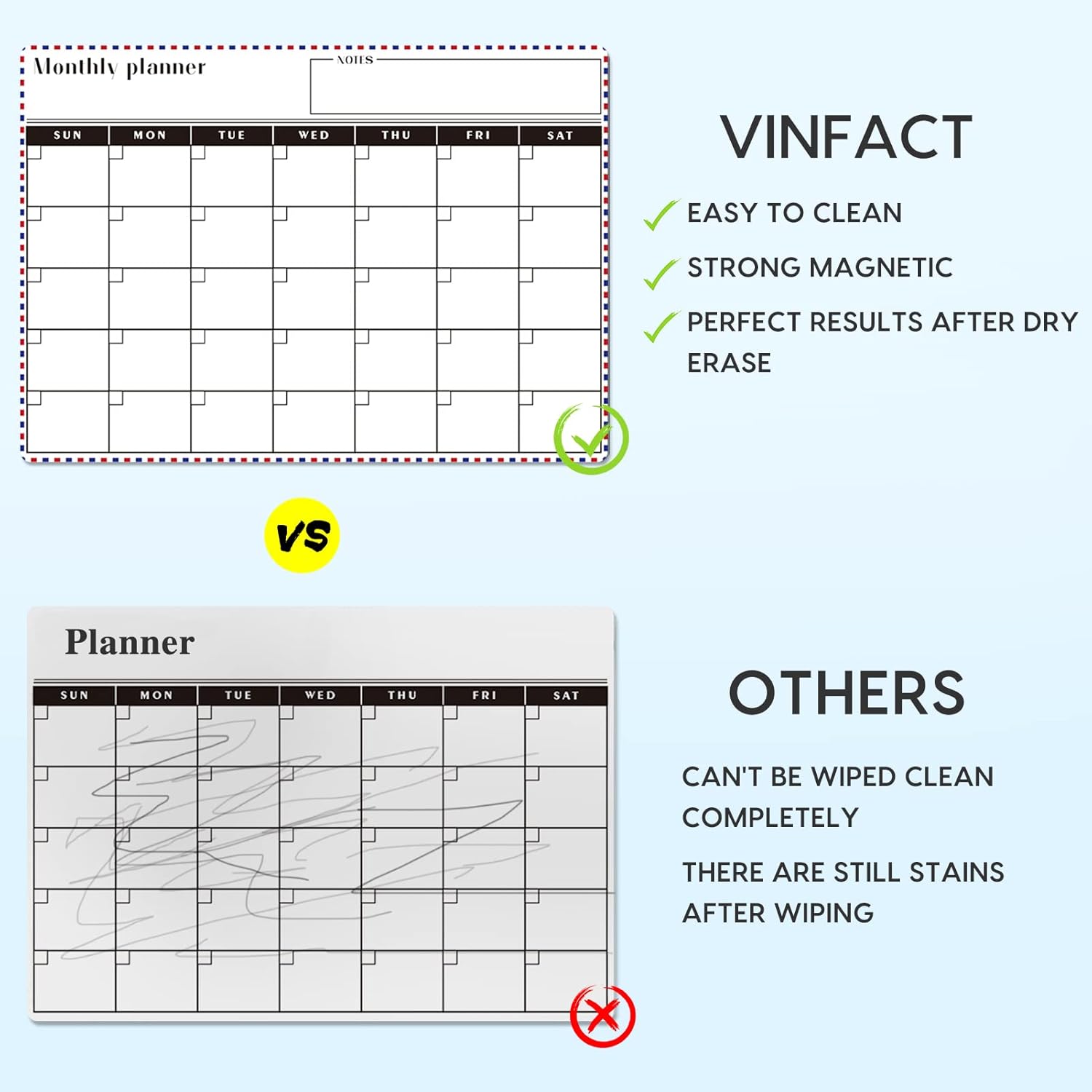 3 Sets Magnetic Fridge Calendar Dry Erase Wall Whiteboard for Refrigerator: Monthly, Weekly& Daily, Magnet White Board Chore Chart for Kids Family 2021 Organizer Planner, 4 Markers & 1 Eraser Bundle : Office Products
