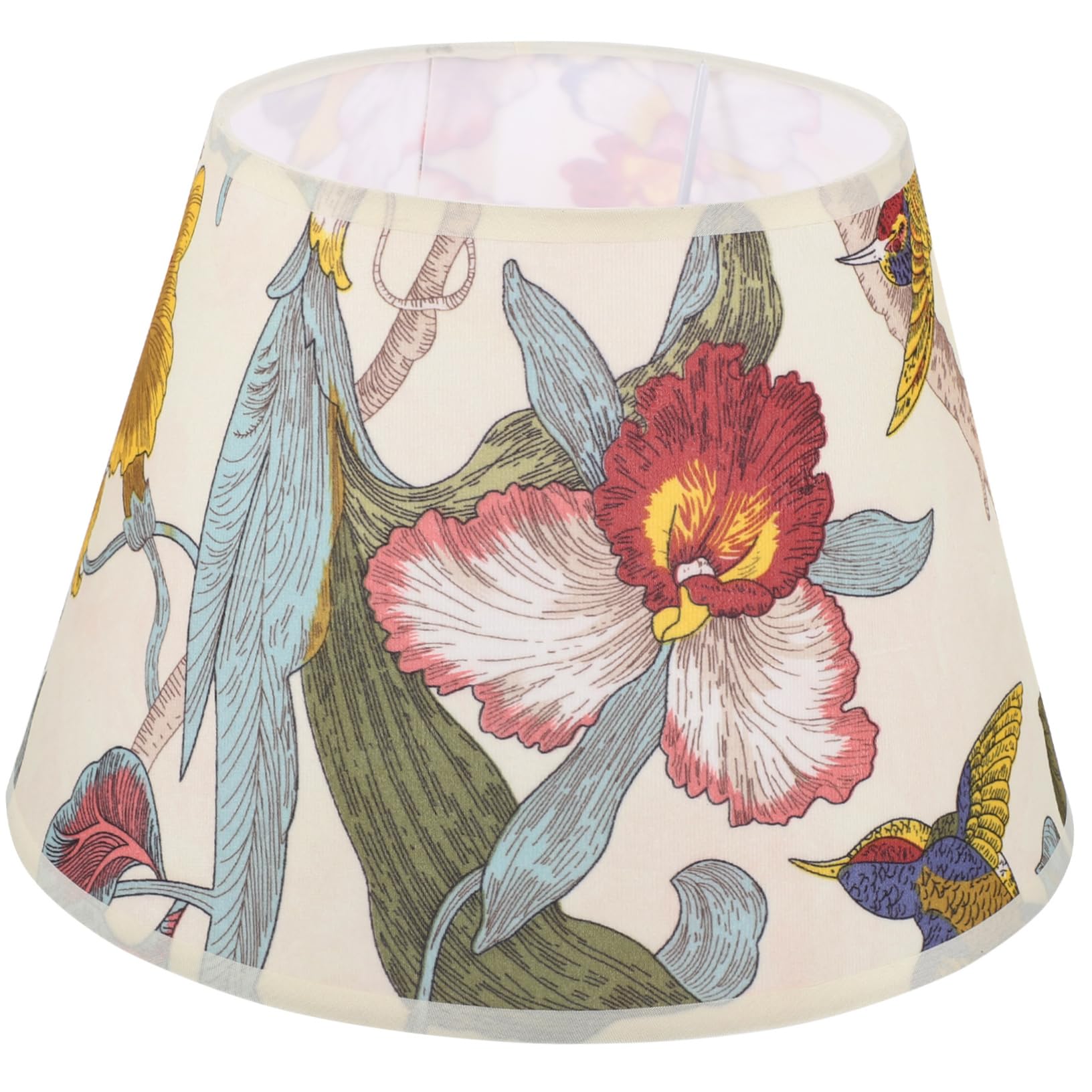 SHINEOFI Pantalla Lampara Tela para Lámpara de Mesa E27 Flores, Tejido y Metal, para Decorar Tu Hogar y Crear una Atmósfera Cálida Estilo Aleatorio