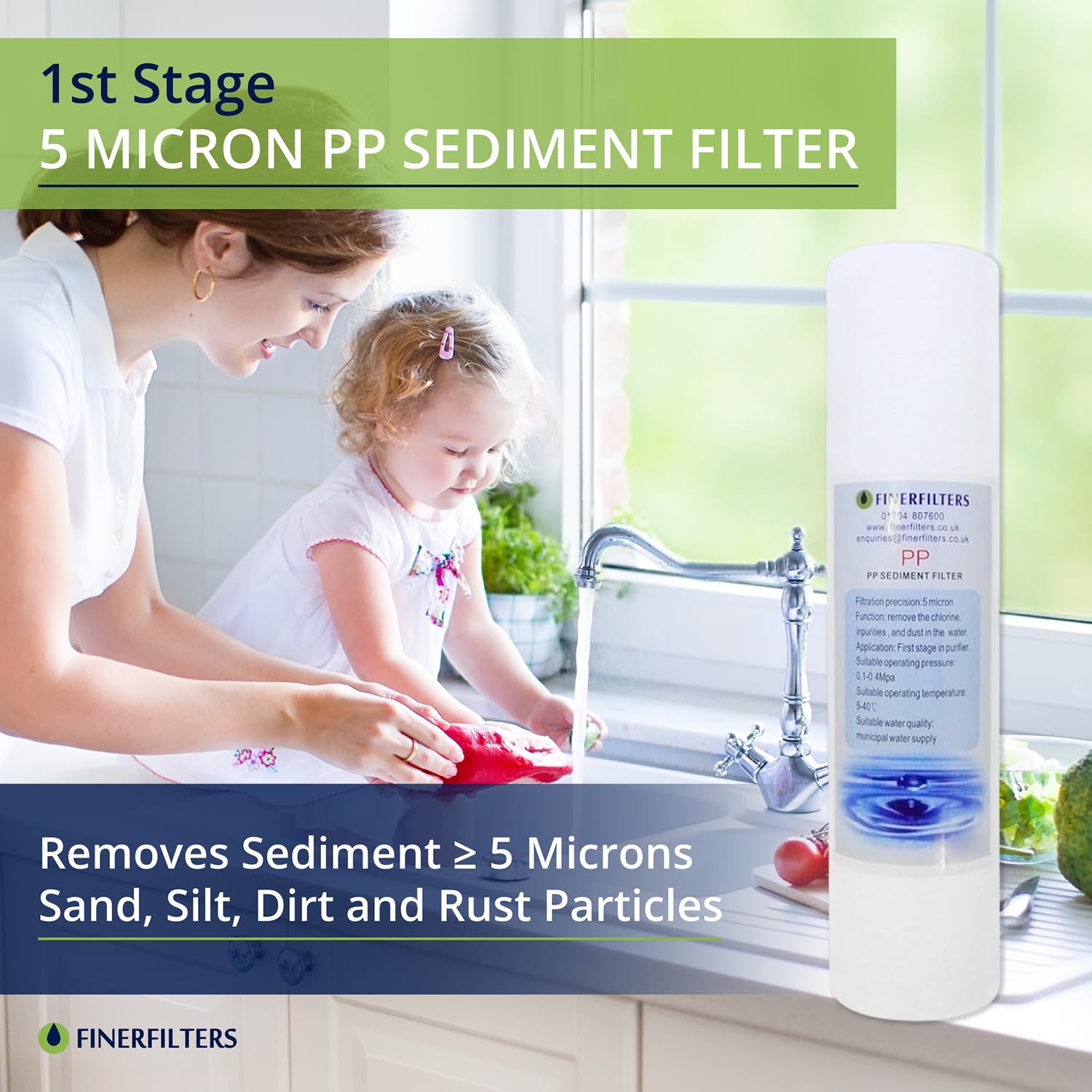 Finerfilters - Filtri di ricambio per osmosi inversa, uso domestico, membrana da 50 GPD, 6 pezzi