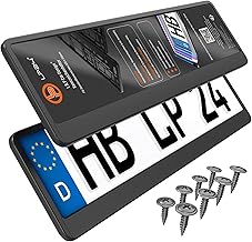 L & P Car Design L&P A162 2 x Kennzeichenhalter in schwarz Nummernschild Kennzeichenhalterung