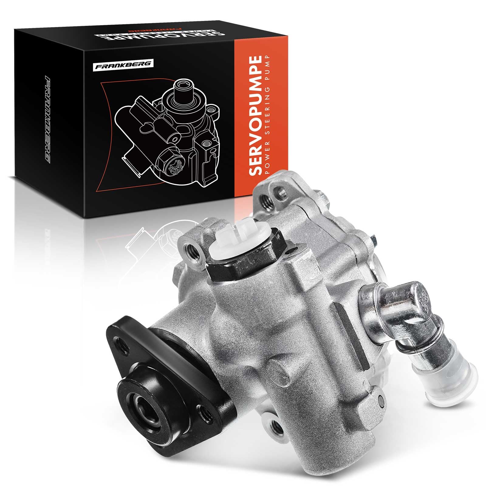 Frankberg Power Steering Pump Hydraulic steering Without Pulleys Compatible with A6 4F2 C6 4F5 C6 3.0L 2004-2006 Replace# 4F0145155