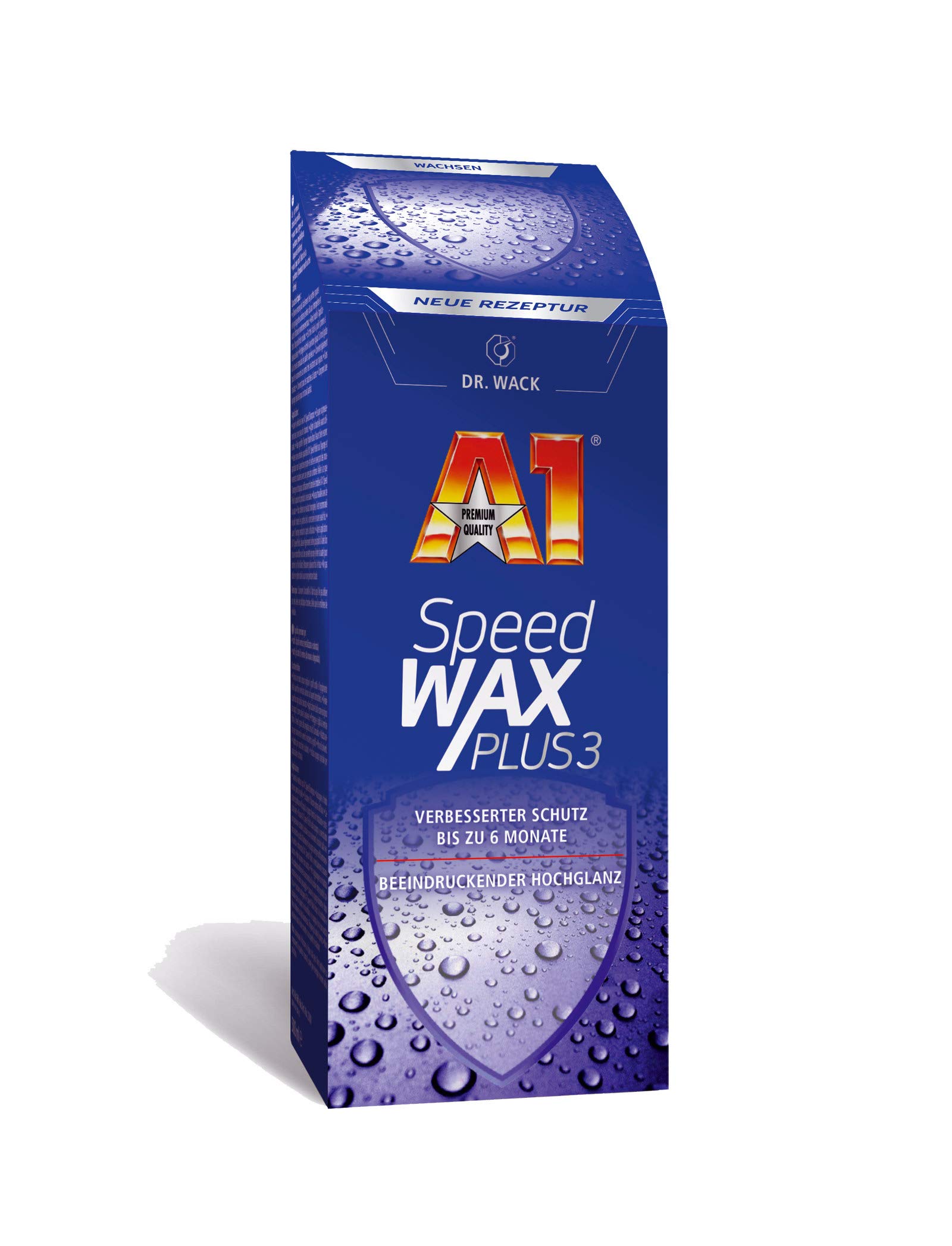 3X 500ml Dr. Wack A1 Speed Wax Plus 3, Auto-Hartwachs, Auto-Wachs, Lackschutz, Lackversiegelung, Carnauba-Wachs mit extrem langanhaltenden Wasser-Abperl-Effekt für alle Lacke