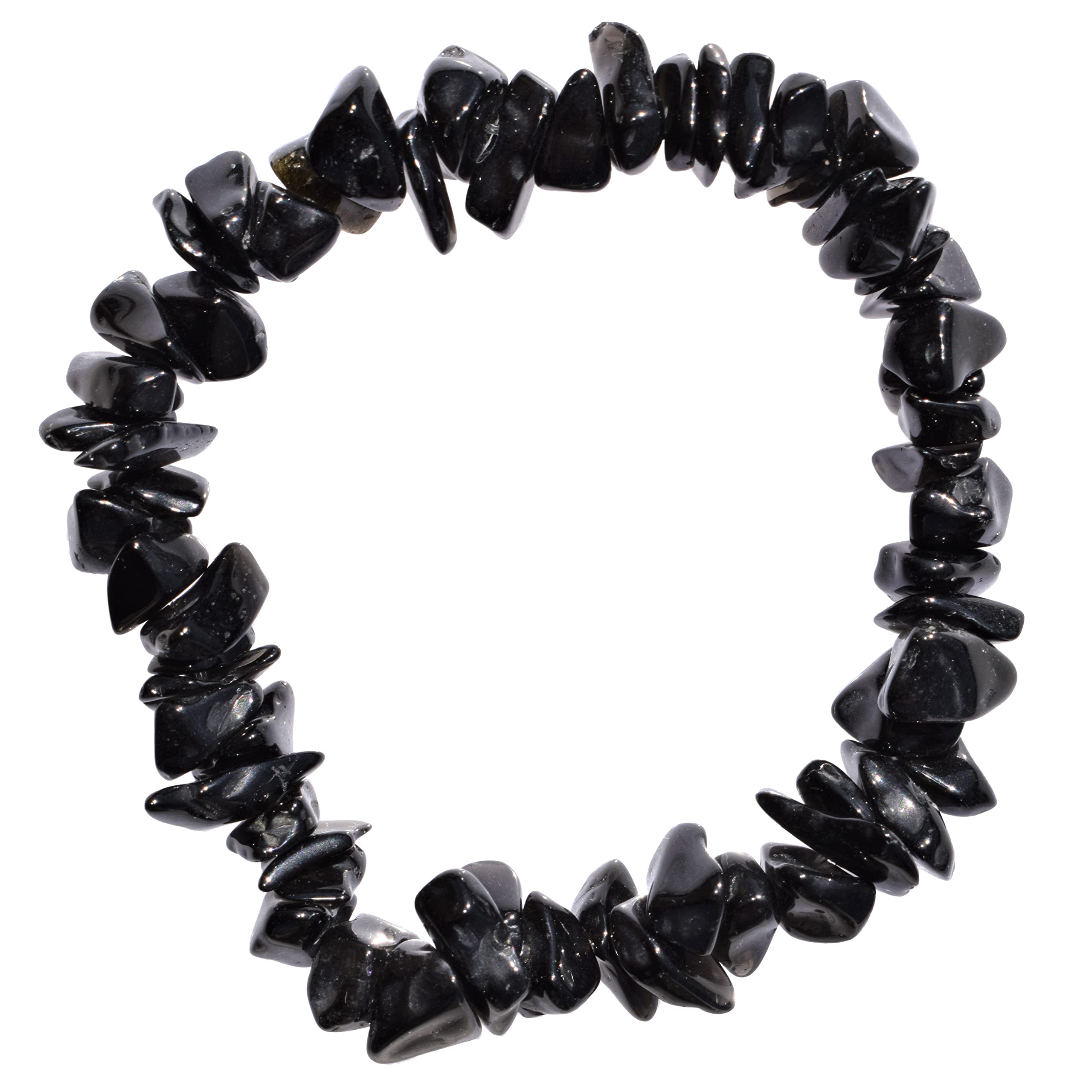 Zenergy Gems Charged Premium Natural Crystal Chip Bead Bracelet + Moroccan Selenite Charging Crystal [Included]