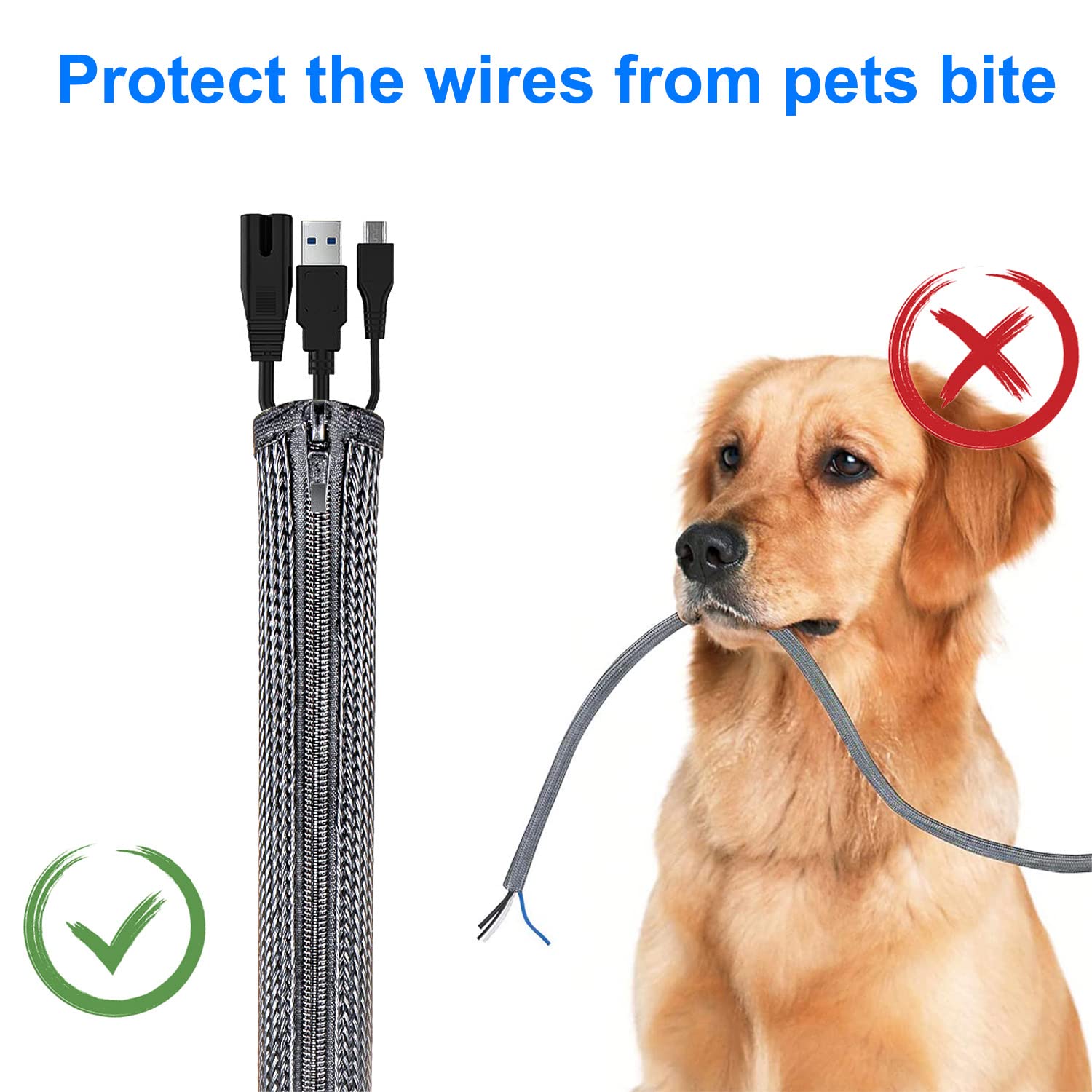 Range Cable 4 Pièces Epissable Cache Gaine De Cable Fils Electrique, 1.5m Gaine Pour Management Bureau, Cacher Les Rangement Protection Cables Diamètre 2-2.5cm, Cache Fil Zip Pour TV, PC, USB (Black Gaine Range Cable 4 Pièces Epissable Cache Gaine De Cable Fils Electrique, 1.5m Gaine Pour Management Bureau, Cacher Les Rangement Protection Cables Diamètre 2-2.5cm, Cache Fil Zip Pour TV, PC, USB (Black Gaine
