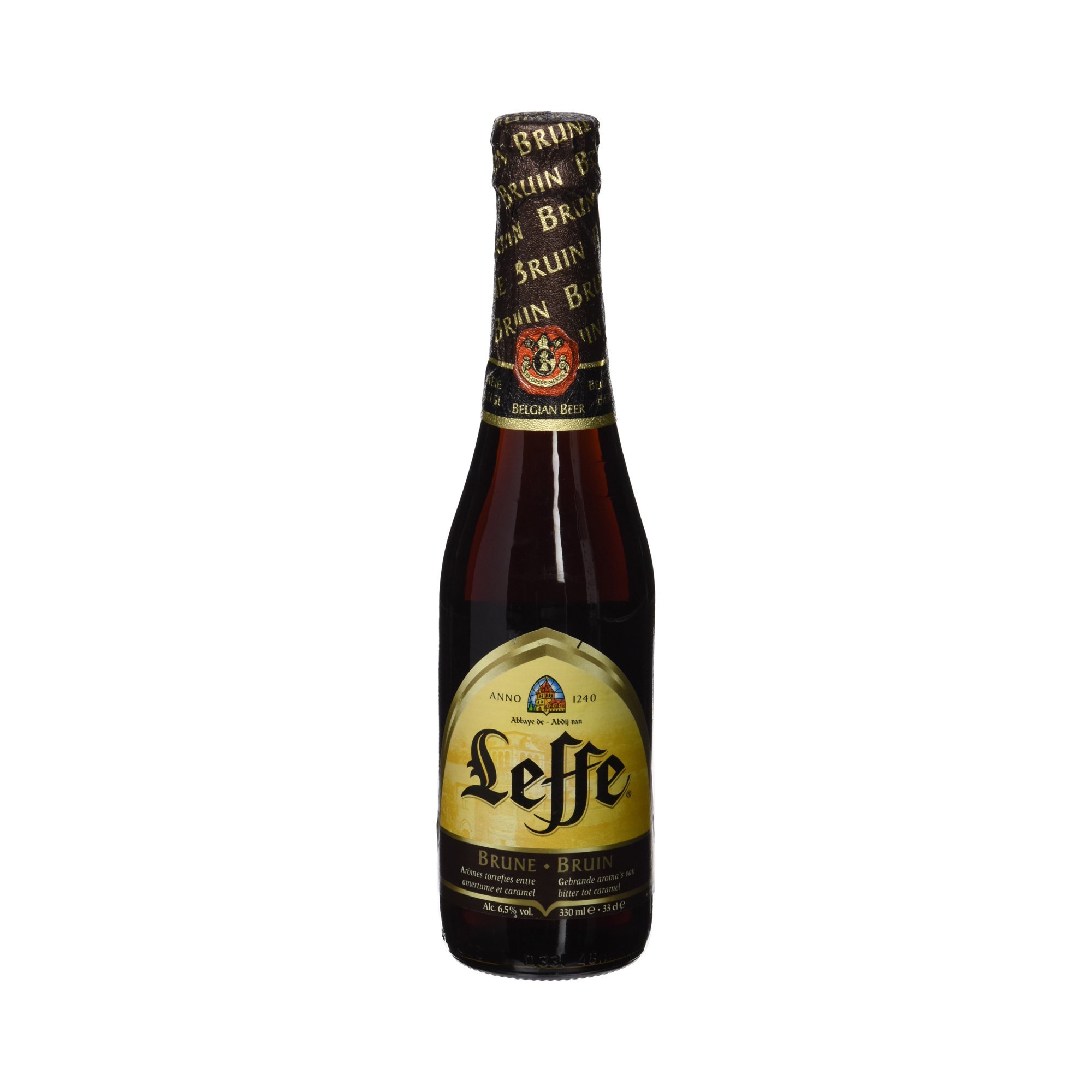 Cerveza Leffe Brune, 6.5%, 0.33 l x 6 unidades