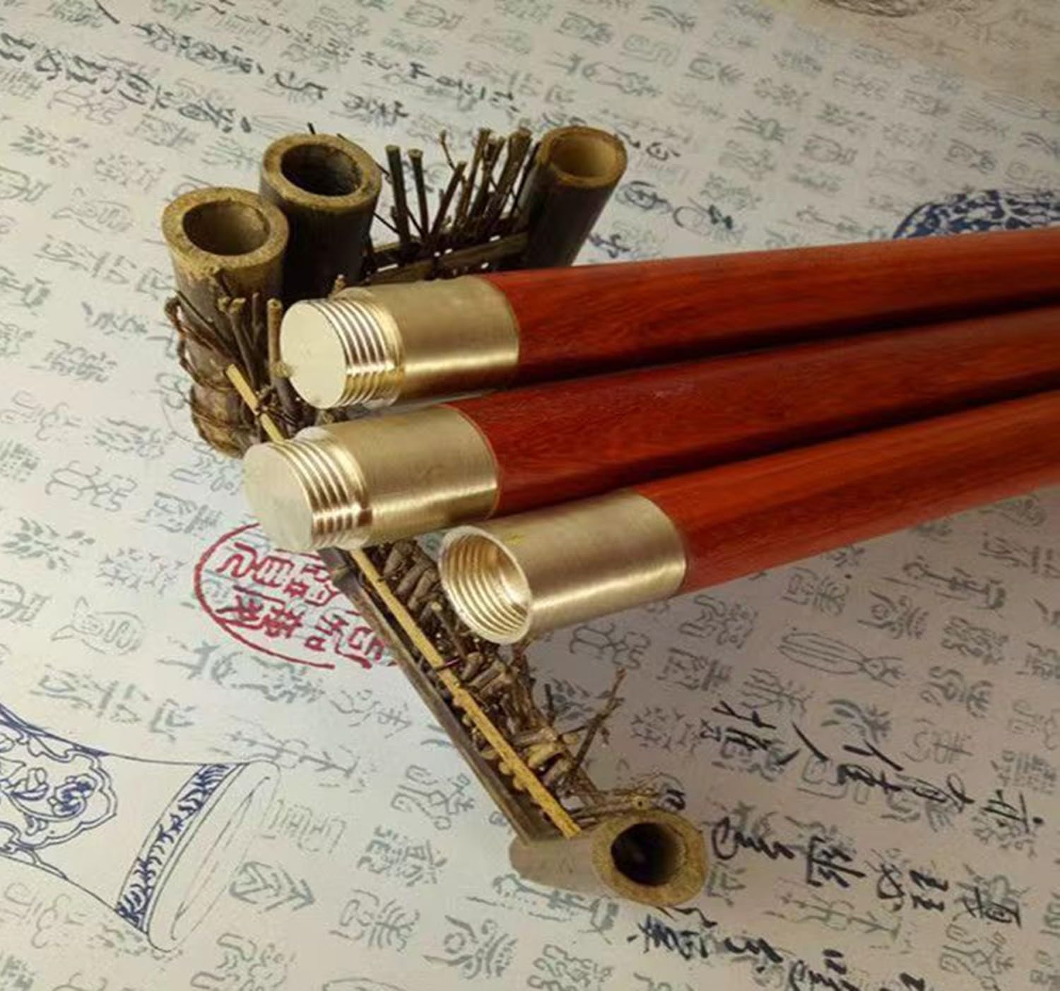 Bâton De Tai Chi, Bâton d'arts Martiaux en Bois, Règle De Tai Chi en Bois De Qigong Tai Chi Bang Traditionnel Chinois pour l'exercice de Moring Âgé 120 * 2.5cm