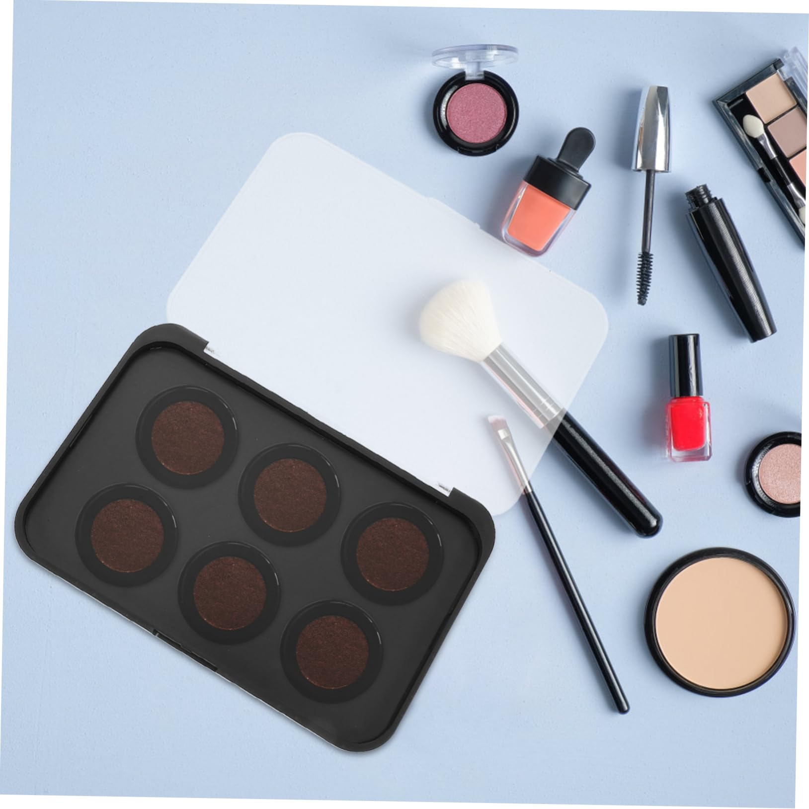 minkissy 3pezzi Palette Magnetica Vuota da Contenitori Magnetici per Ombretti e Fard Scatola Portaoggetti per Cosmetici Fai da Te con Coperchio Trasparente