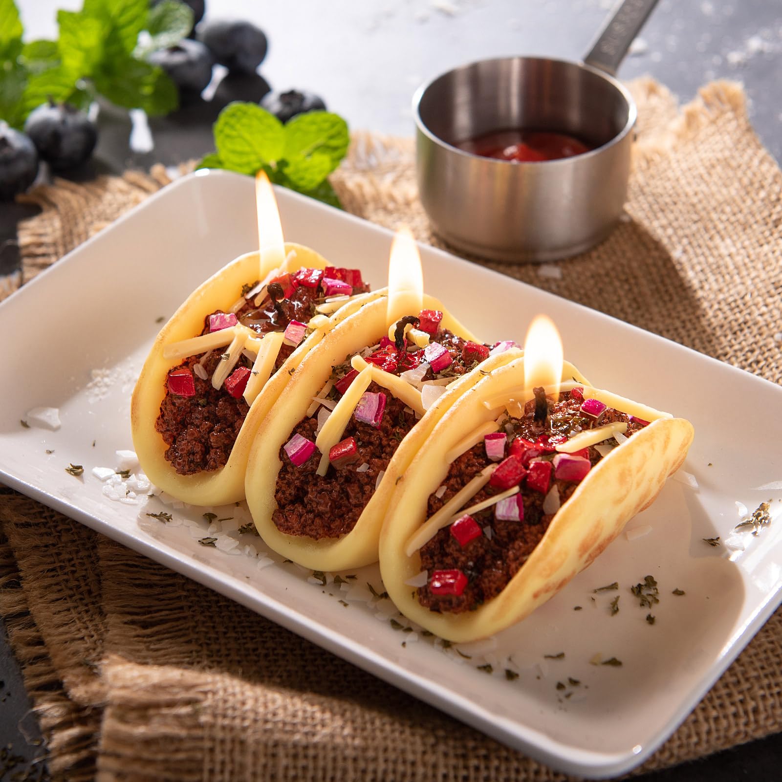 Realistic Mexican Taco Scented Aromatherapy Candle