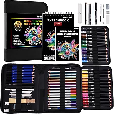 Bandai Namco startet Animeschulen ein 9 713q7HKqOlL. AC SY450 FPGFIIVO 101 Pcs Sketch Art Set, Art Supplies with 3-Color Sketchbook and Tutorial, Colored, Watercolor, Metallic, Graphite, Charcoal Pencils, Drawing Set Gifts for Artists Adults Kids Teens Beginner