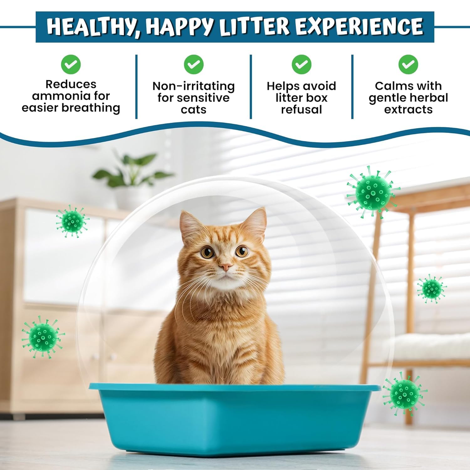 Yuppy Puppy Cat Litter Spray - 300ml | Litter Box Odor Eliminator & Cat Pee Repellent | Aroma Free Herbal Air Freshener Spray | Ideal for Cat Litters and Pet beddings Sand Box 1