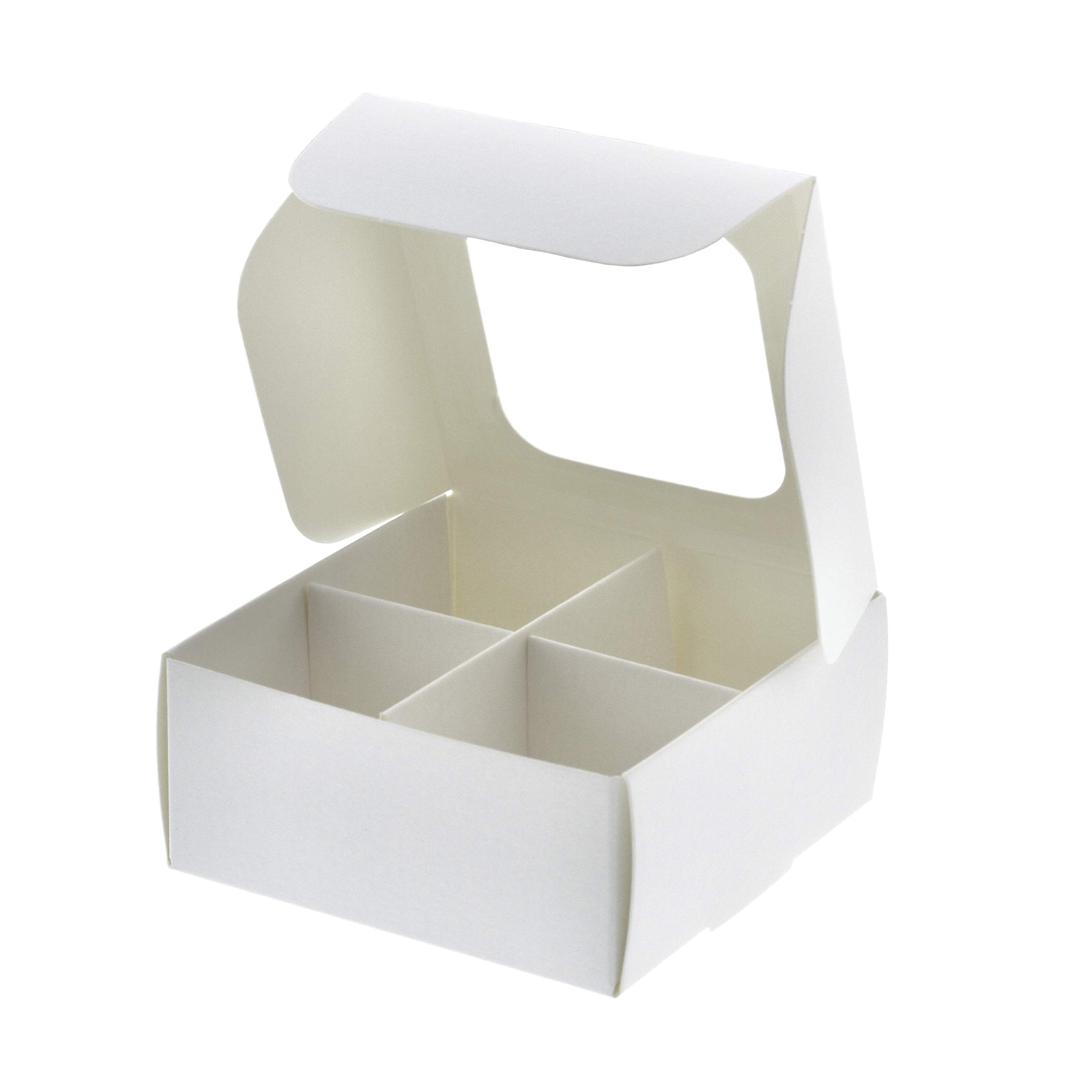 Gretel Mini Treat Boxes with Window and Dividers Extra Small Four
