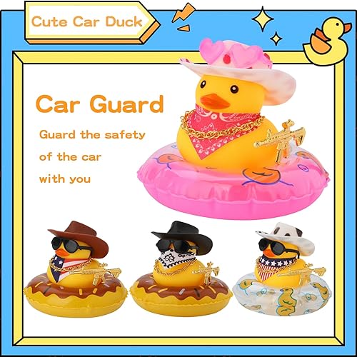 Miniatura 7 de Patos para automóviles pato de goma para tablero de automóvil, decoración de tablero de automóvil, pato amarillo, patos chirriantes, accesorios de