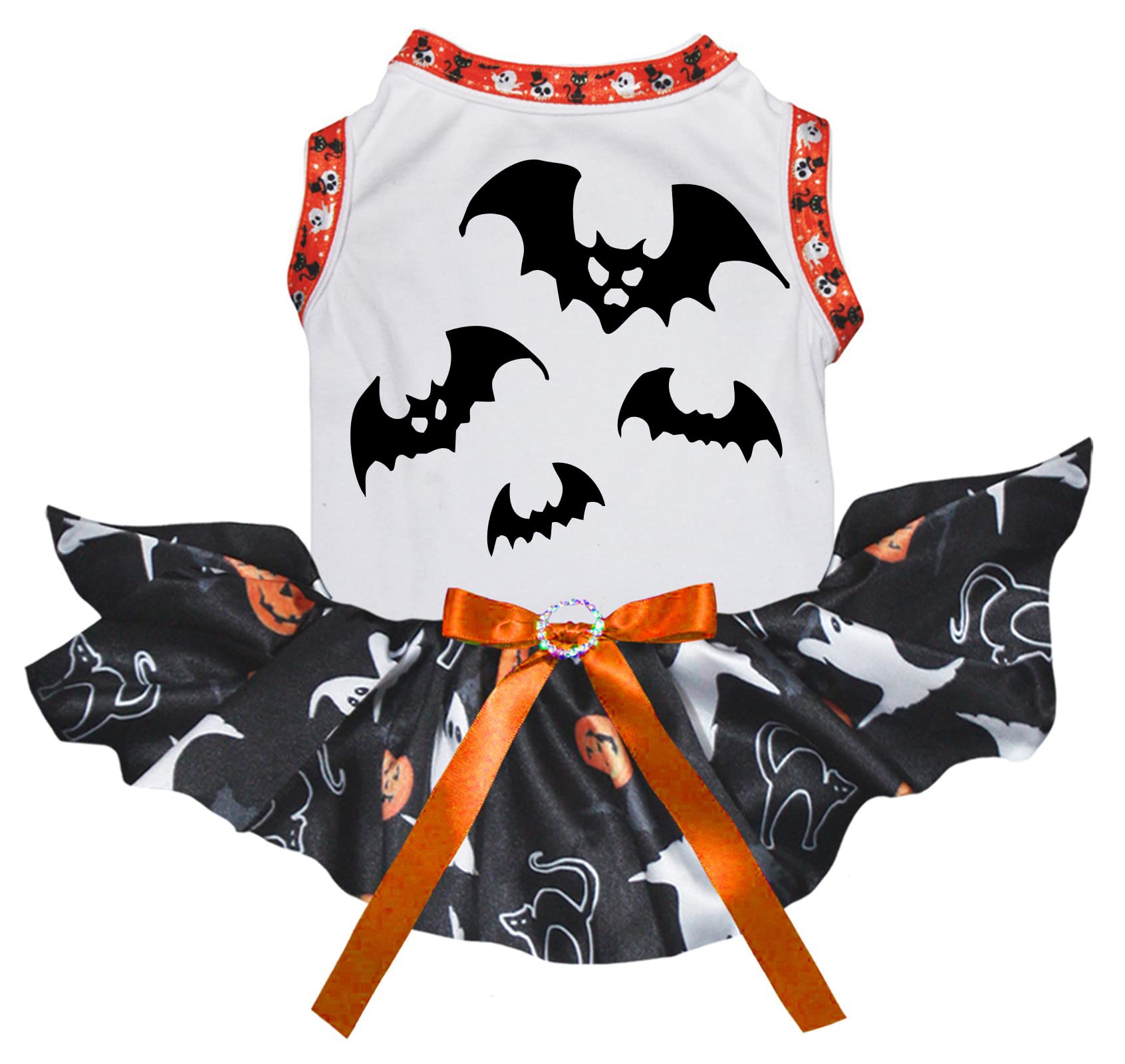 Robe de Halloween pour grand chien blanc en taille XXXL