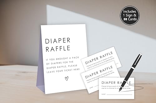 Miniatura 7 de Boletos para sorteo de pañales para baby shower, decoraciones rústicas de baby shower, divertidos juegos de baby shower para adultos, juegos de baby