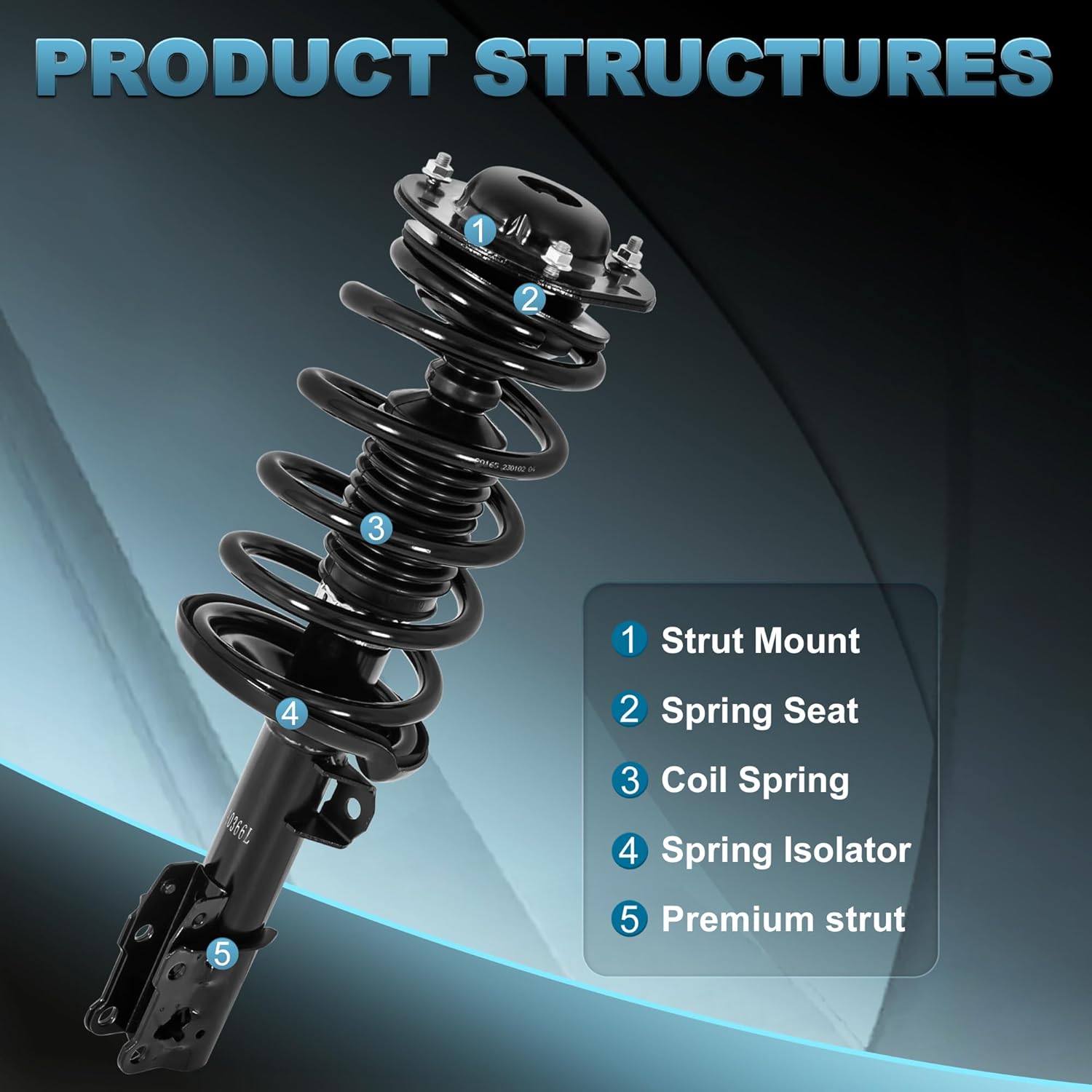 Front Left & Right Complete Struts Shocks 172199 172200 Compatible with 2004-2011 Chevy Malibu, 2007-2009 Saturn Aura, 2005-2010 Pontiac G6 Front Shock Absorbers
