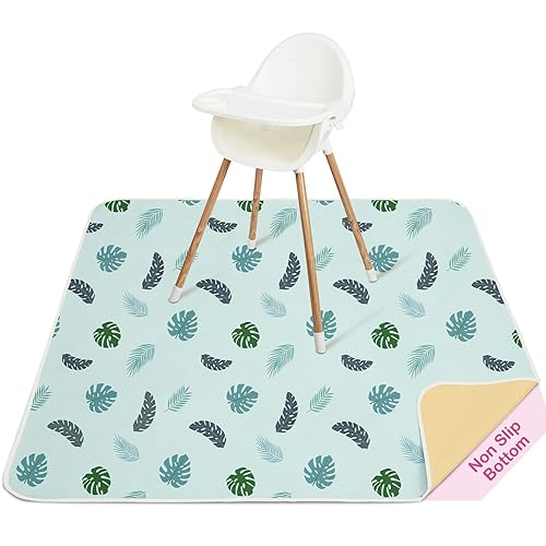 Basumee Tapete para silla de bebé, impermeable, para debajo de la silla alta, tapete para atrapar alimentos para silla alta, tapete para silla alta